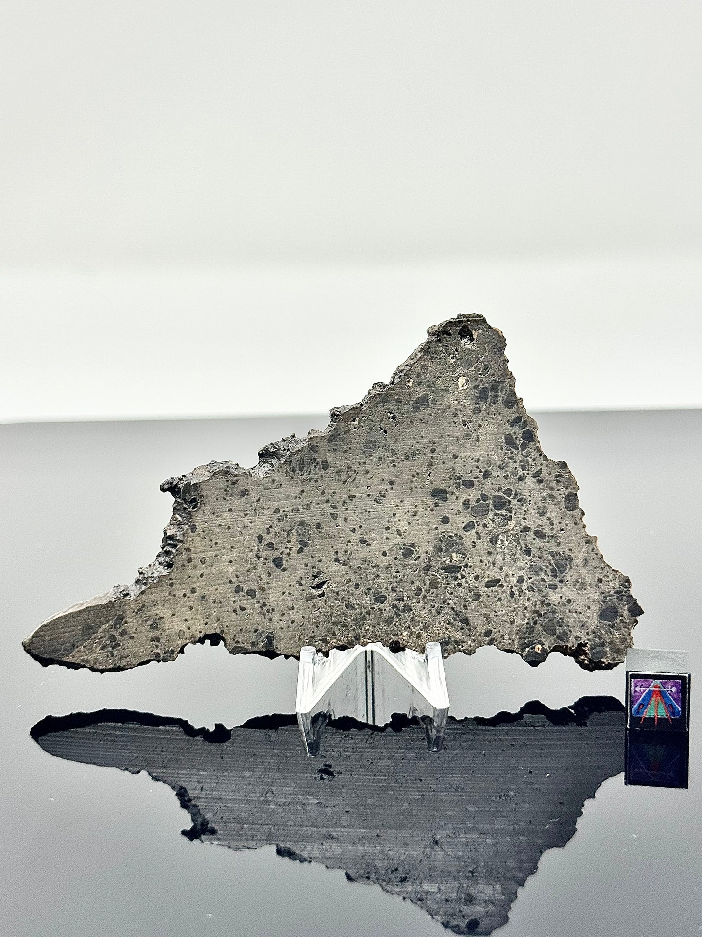 Unique and Rare NEA 089 Lunar Troctolitic Melt - 22.0g Full Slice - Lunar Meteorite From Deep Within The Moon’s Crust