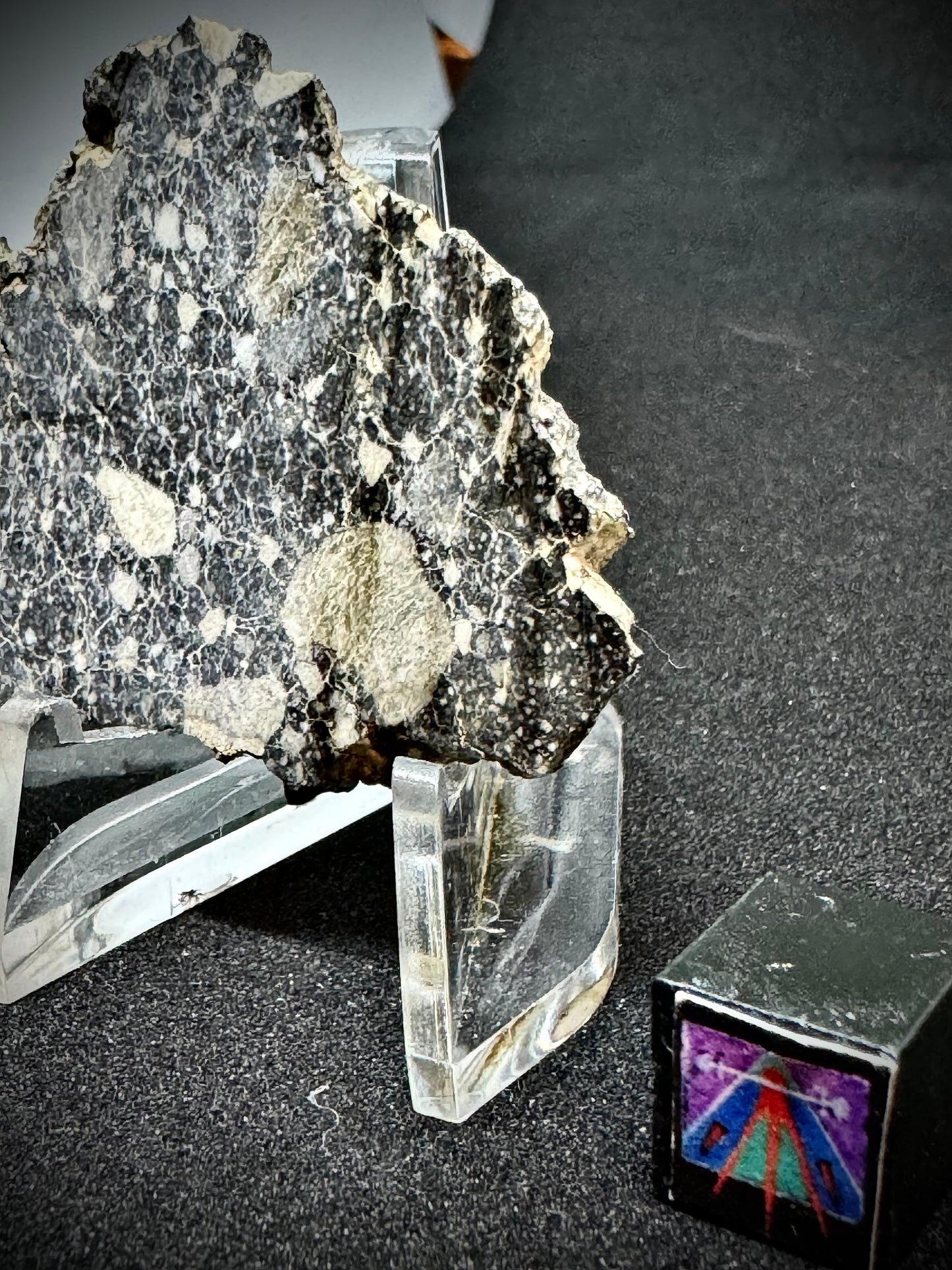 NWA 14685 Lunar Fragmental Breccia - Full Slice - 9.6g