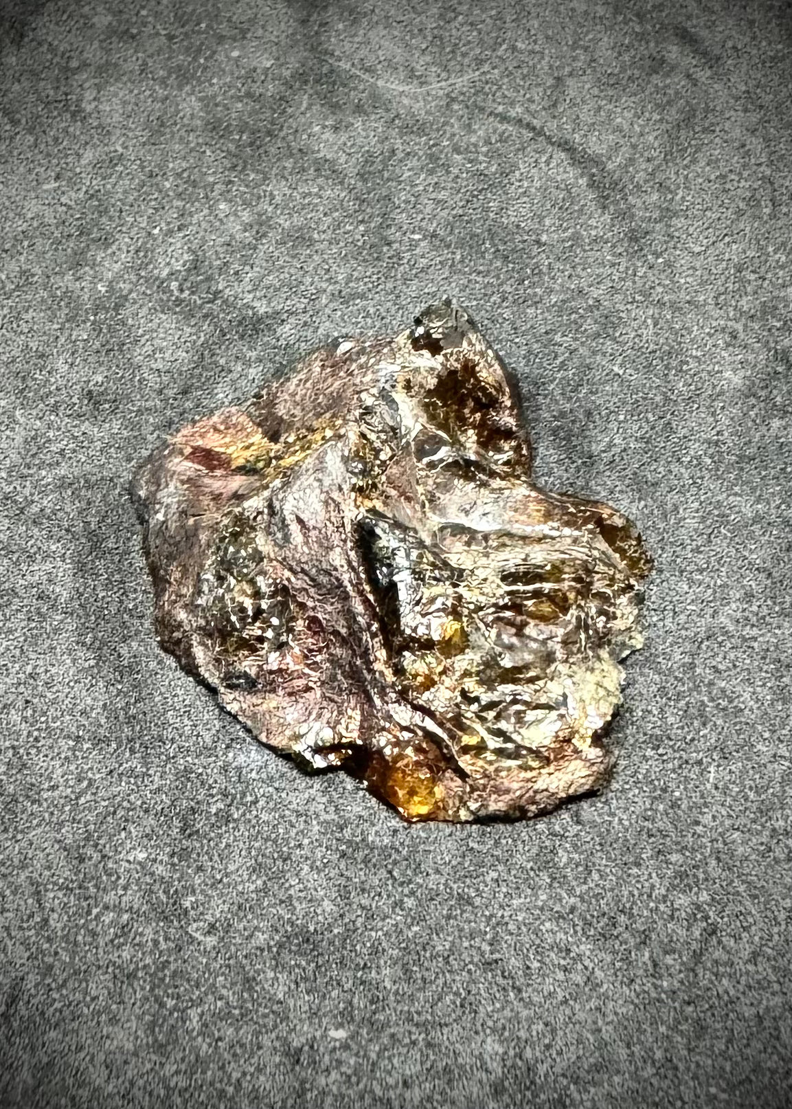 NWA 15428 Pallasite Meteorite End Piece with Translucency! 11.6g
