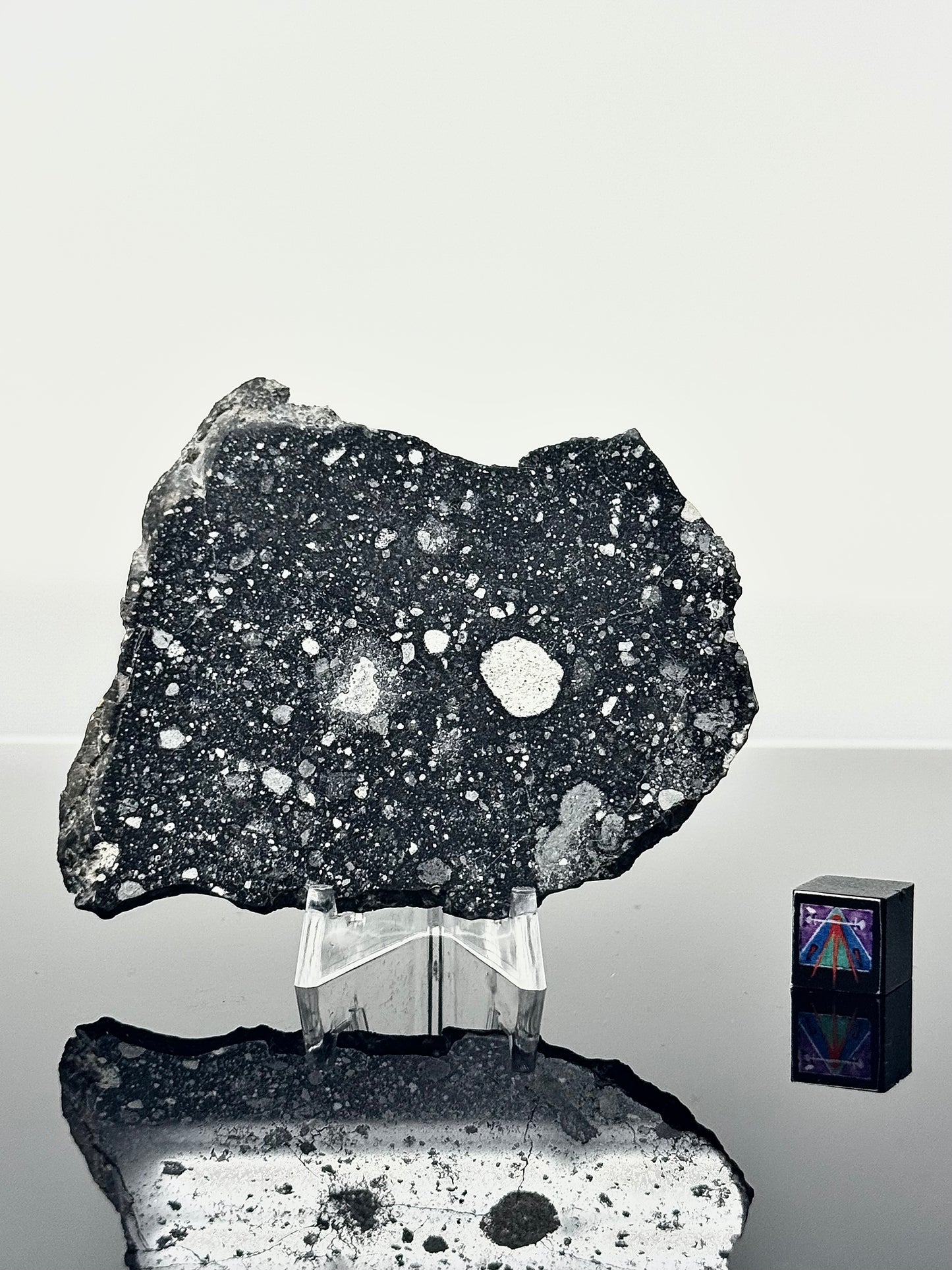Stunning NWA 17679 Lunar Breccia - FULL SLICE - 23.3g - A Genuine Piece Of Our Moon!