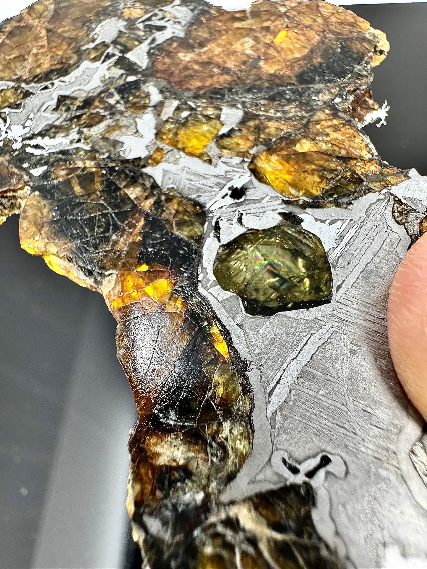 34.2g Admire Pallasite Meteorite - From The Mantle/Core Of An Asteroid - Grade B Translucency