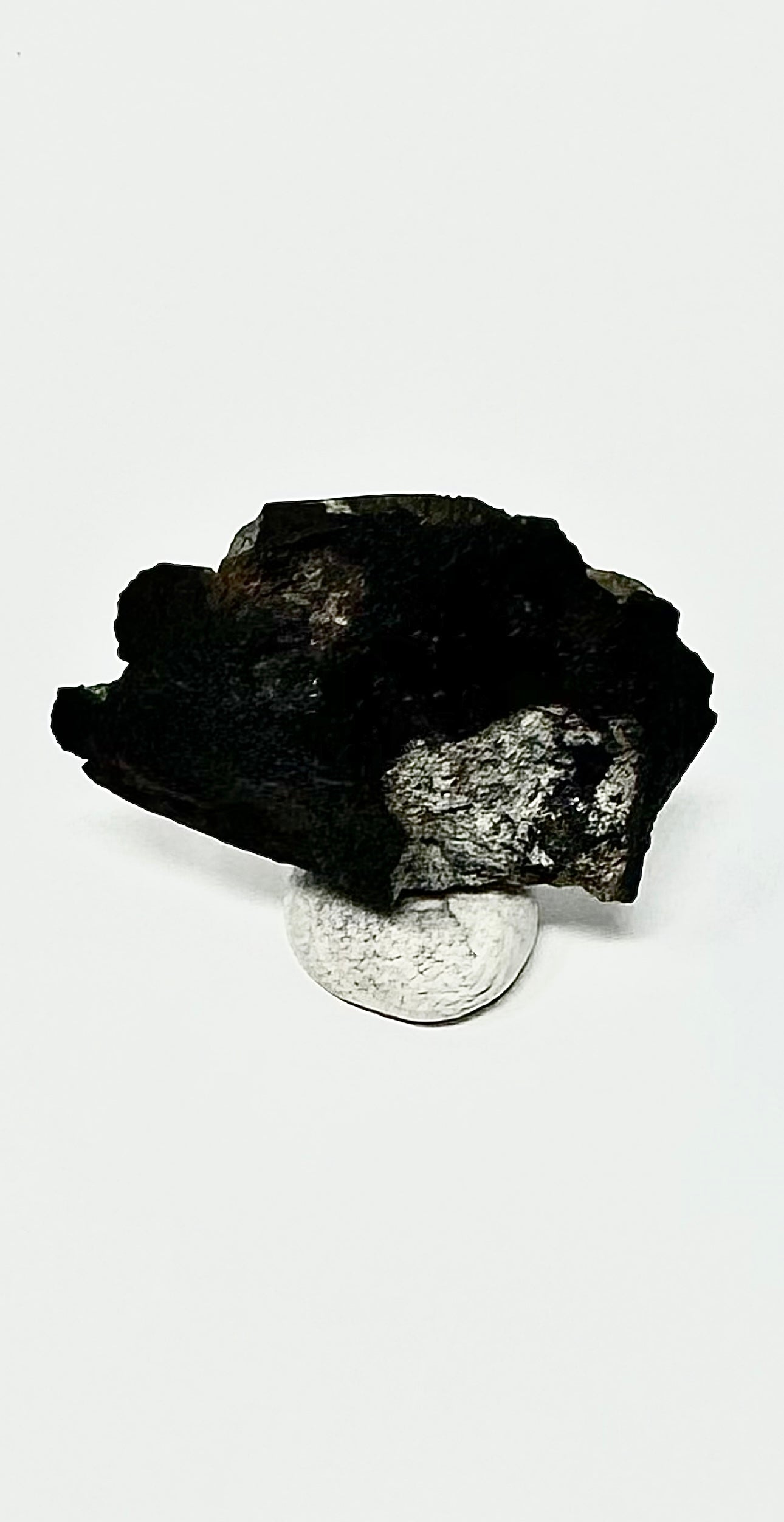 4.0g Chelyabinsk End Cut - Brecciated Meteorite - Jet Black Crust - Incredibly Fresh and Discovered Immediately After the Fall!