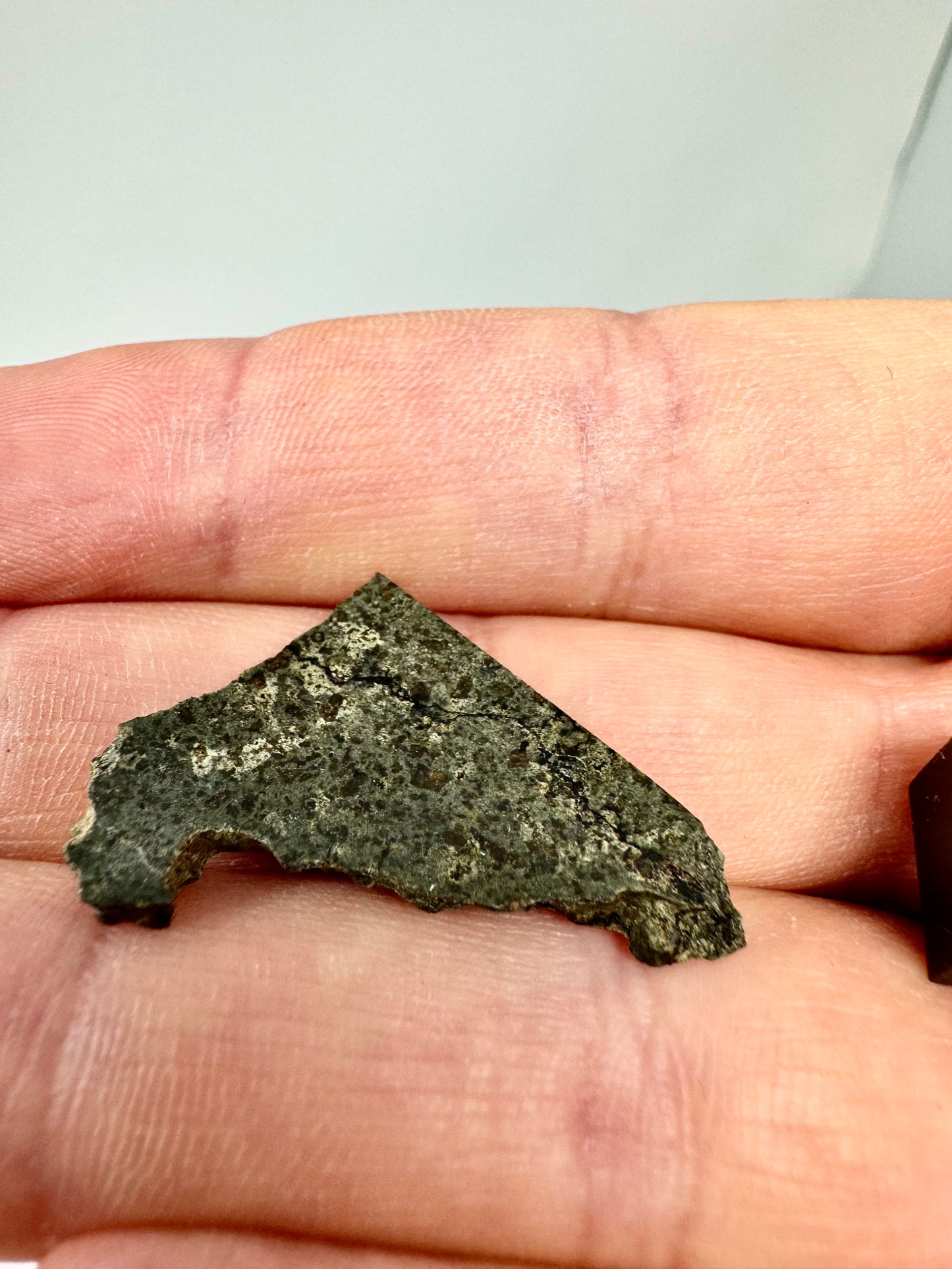 2.4g Genuine Martian Meteorite Amgala 001 with Shock Vein! Scientifically Studied Rock From Planet Mars