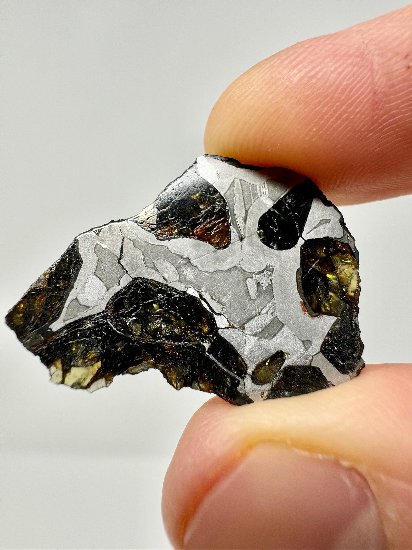 Brahin Pallasite Meteorite - 4.6g - From The Mantle/Core Of An Asteroid - Semi Translucent