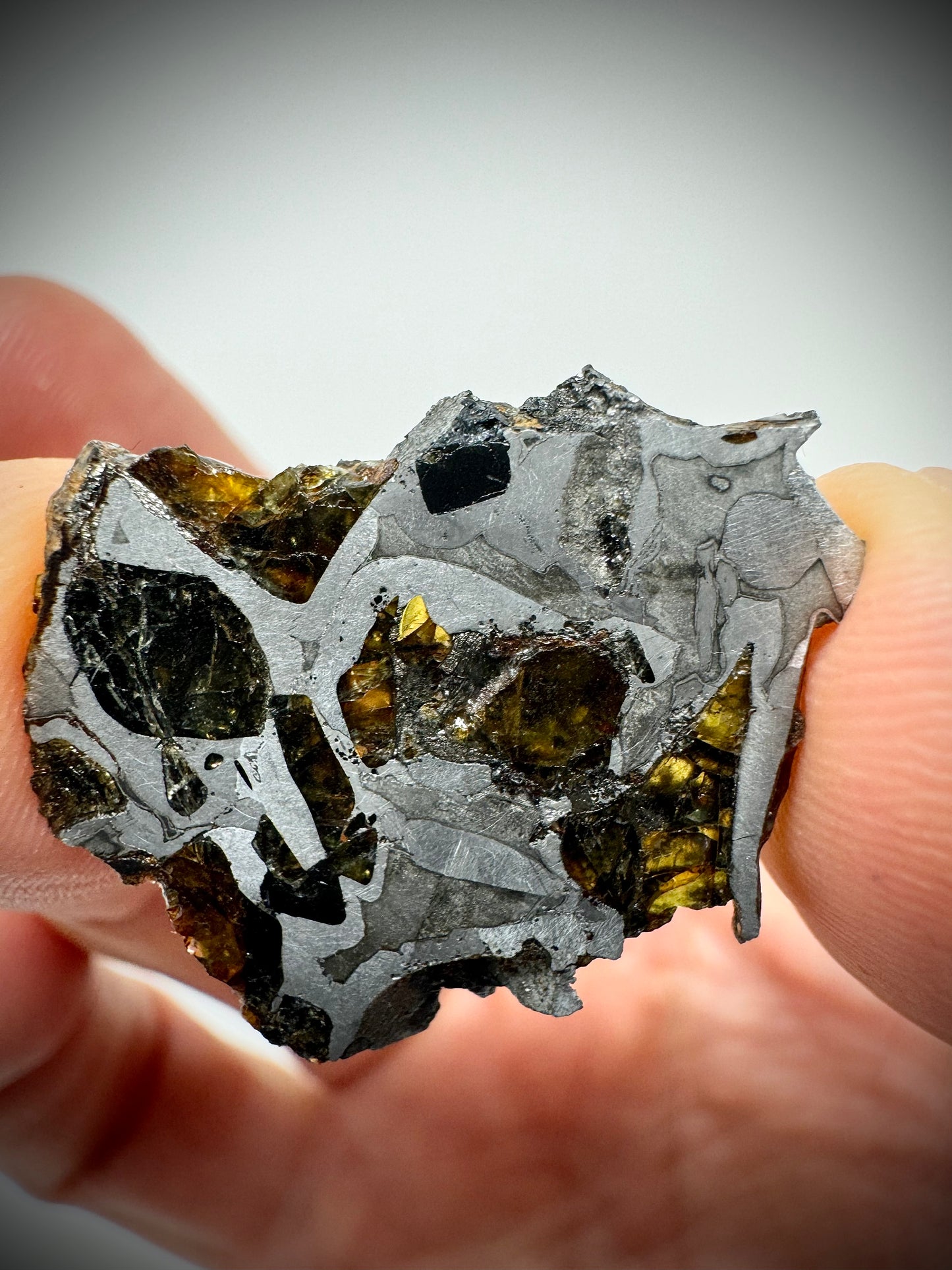 Brahin Pallasite Meteorite - 5.0g - From The Mantle/Core Of An Asteroid - Translucent