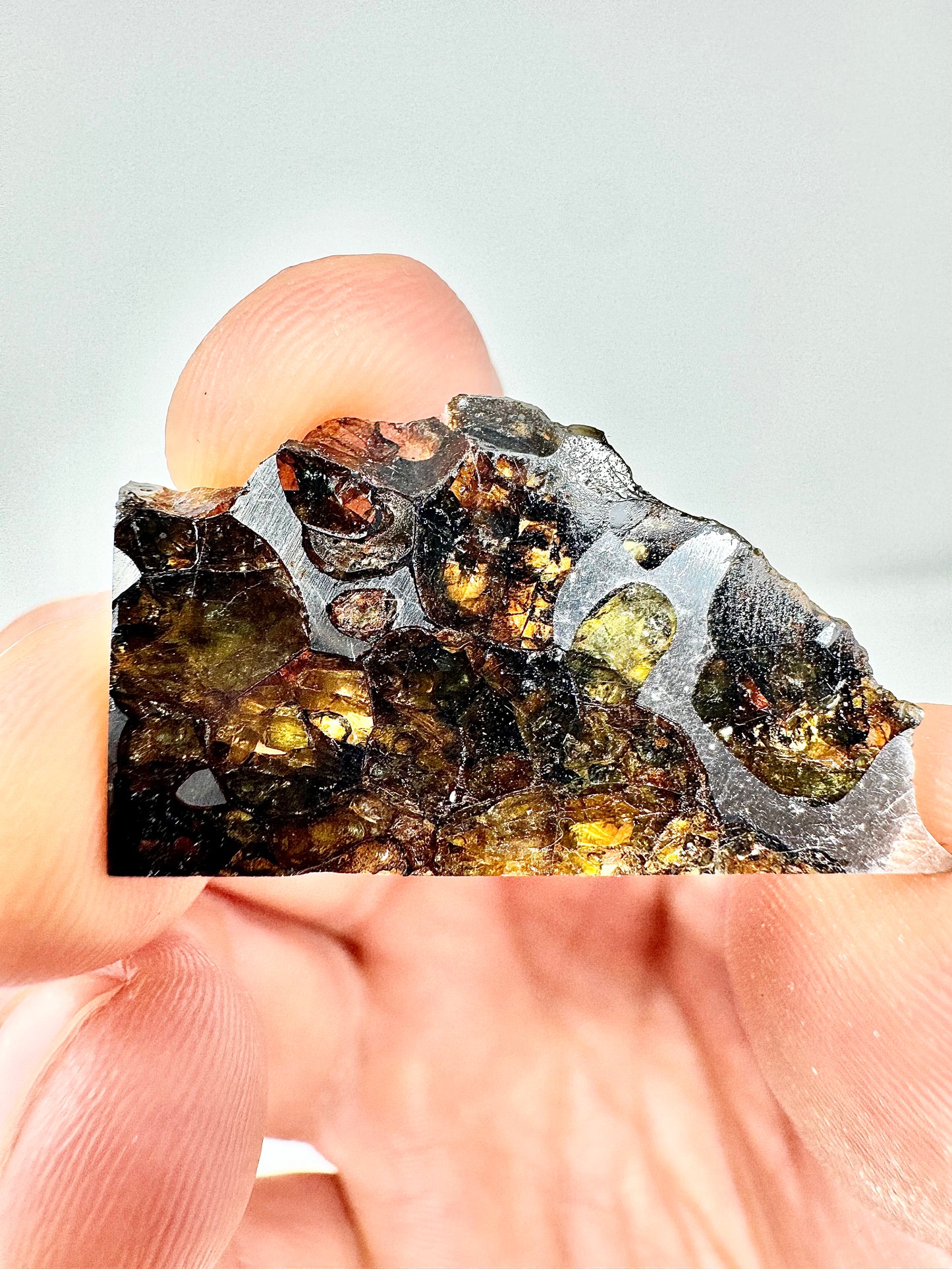 Brahin Pallasite Meteorite - 4.6g - From The Mantle/Core Of An Asteroid