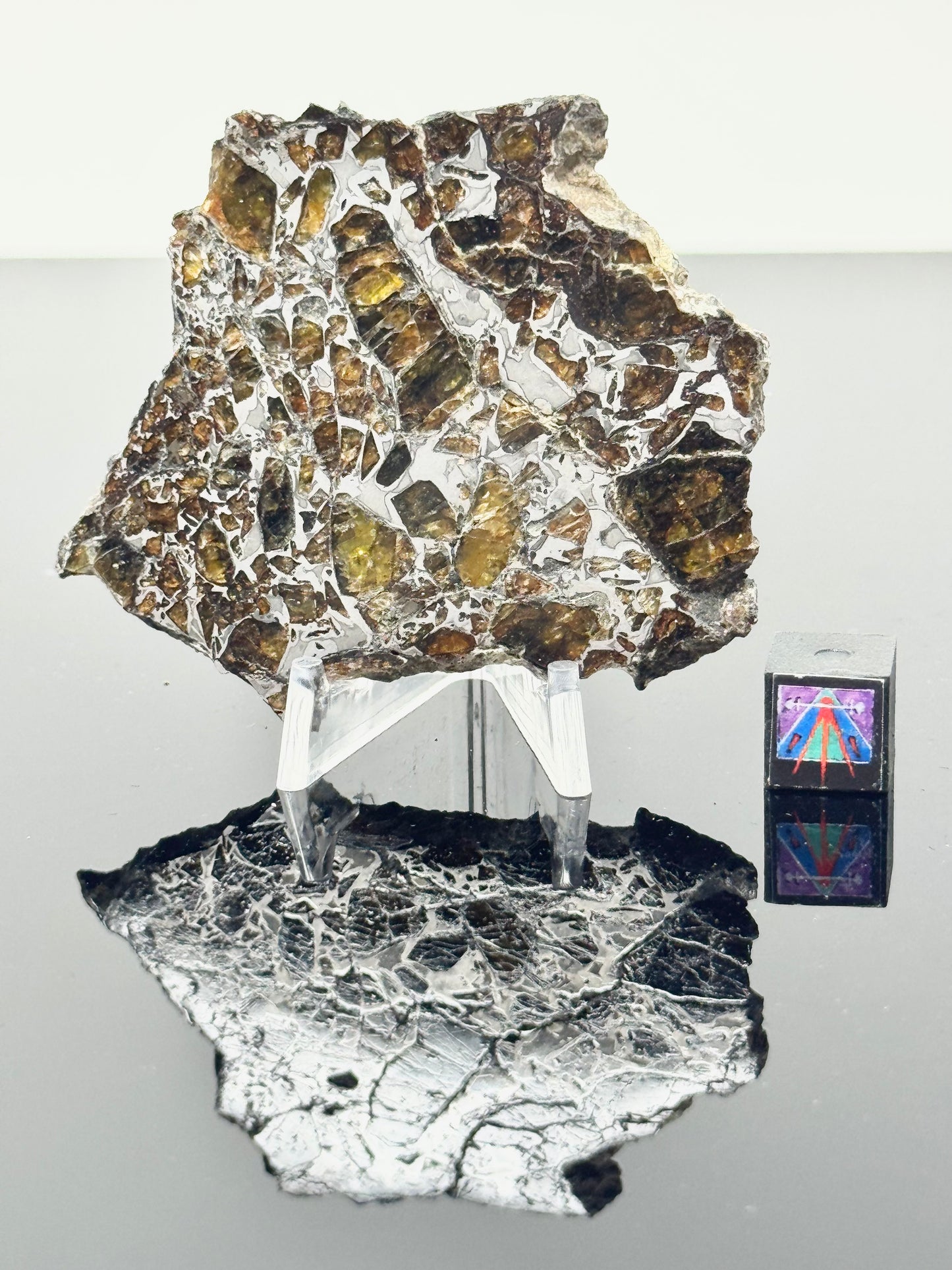31.7g Admire Pallasite Meteorite - From The Mantle/Core Of An Asteroid - Grade B Translucency