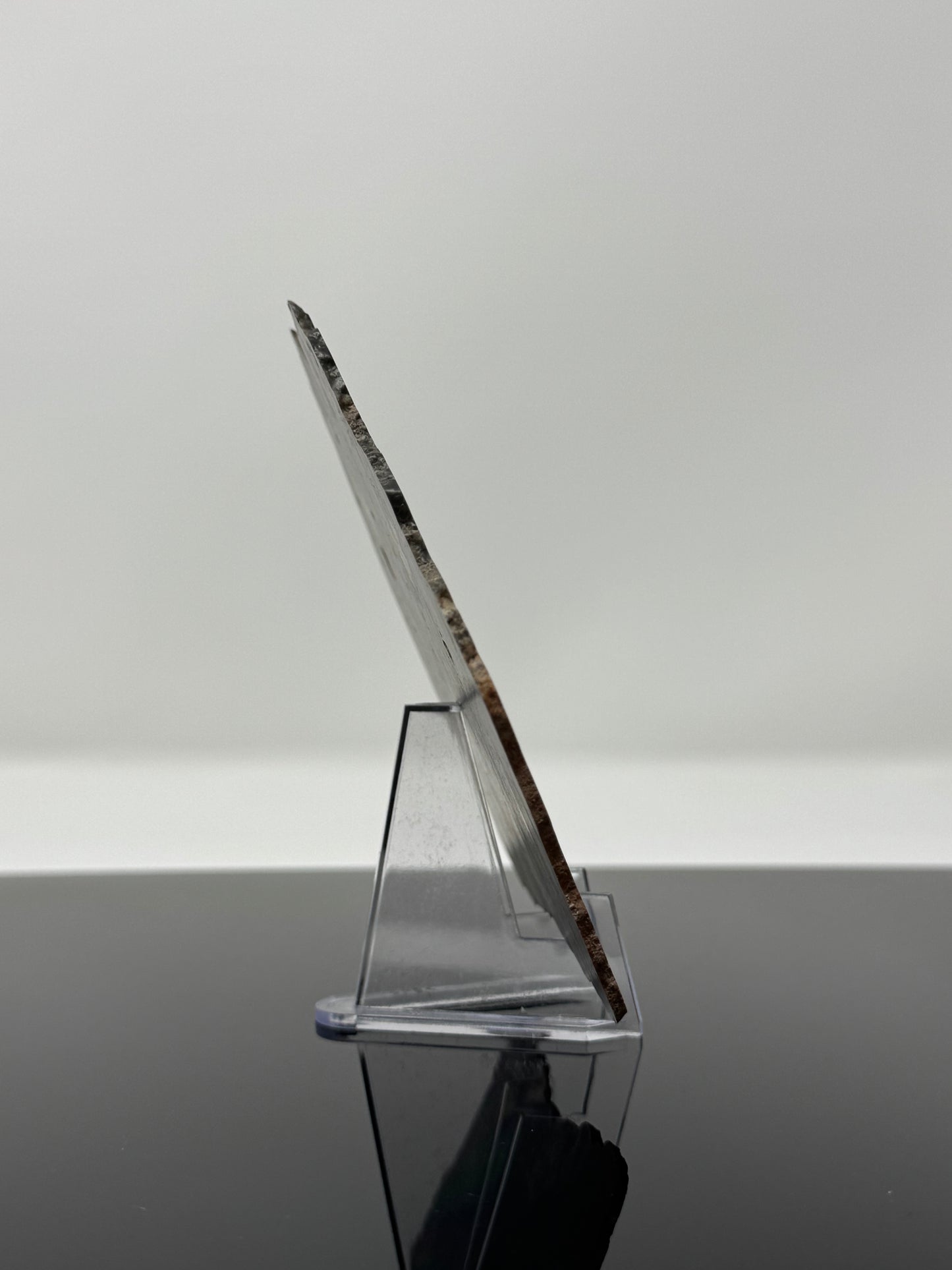 “The Halloween Face” Translucent Lunar Troctolitic Melt - 72.1g Full Slice - Rare Lunar Meteorite with Glowing Clasts