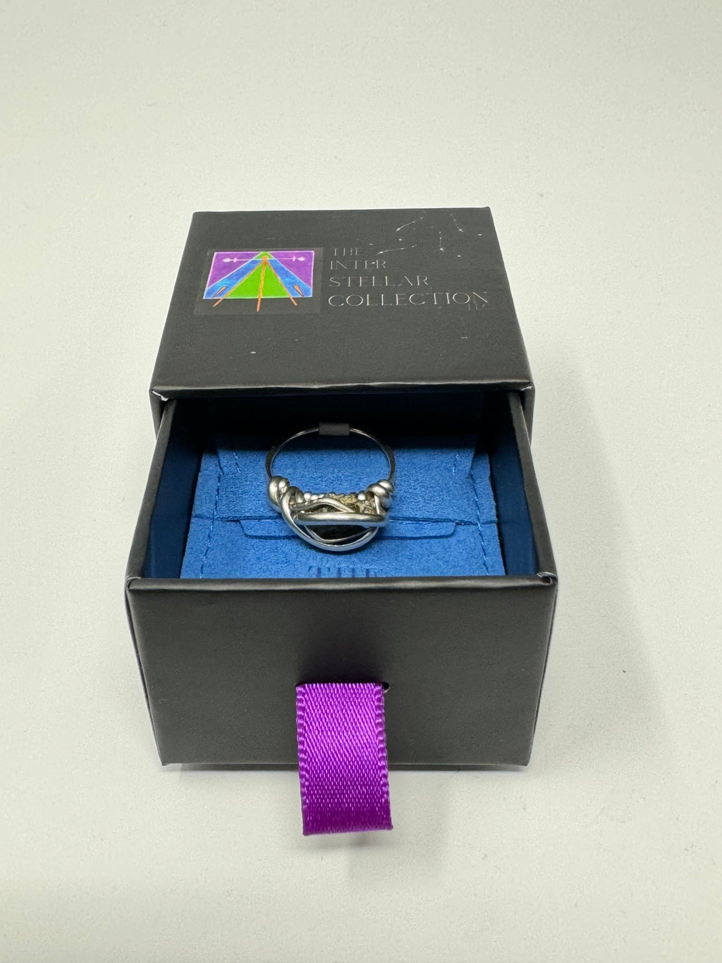 Handmade Ring - NWA 7831 Meteorite (Parent Body: Asteroid) in Sterling Silver - Size 5 - One of a Kind