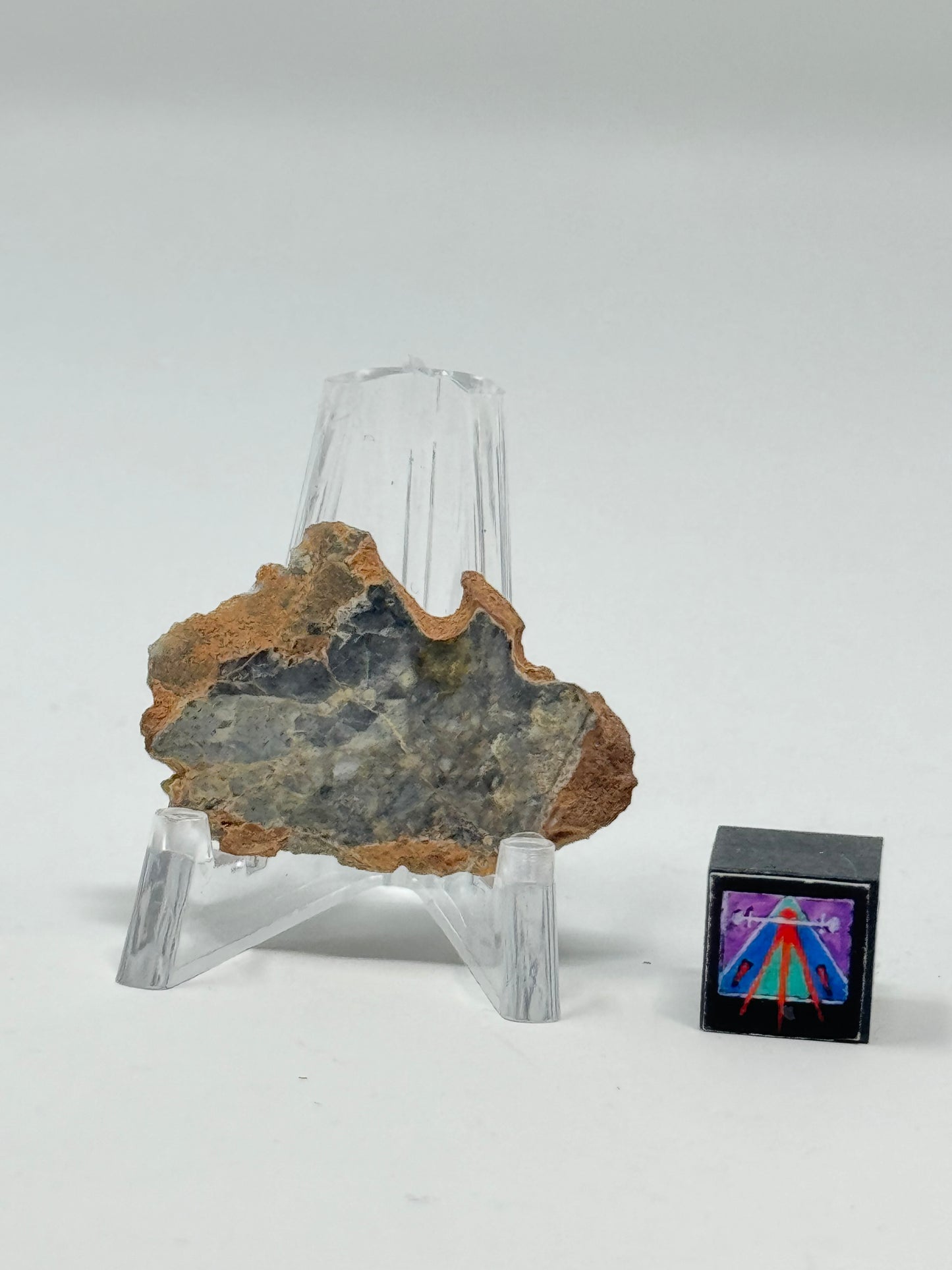 Bechar 003 Lunar Feldspathic Breccia - 2.7g - Full Slice/Polished on One Side