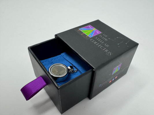 Certified Genuine Martian Mars Meteorite Dust Necklace - Stainless Steel - Comes in Jewelry Box