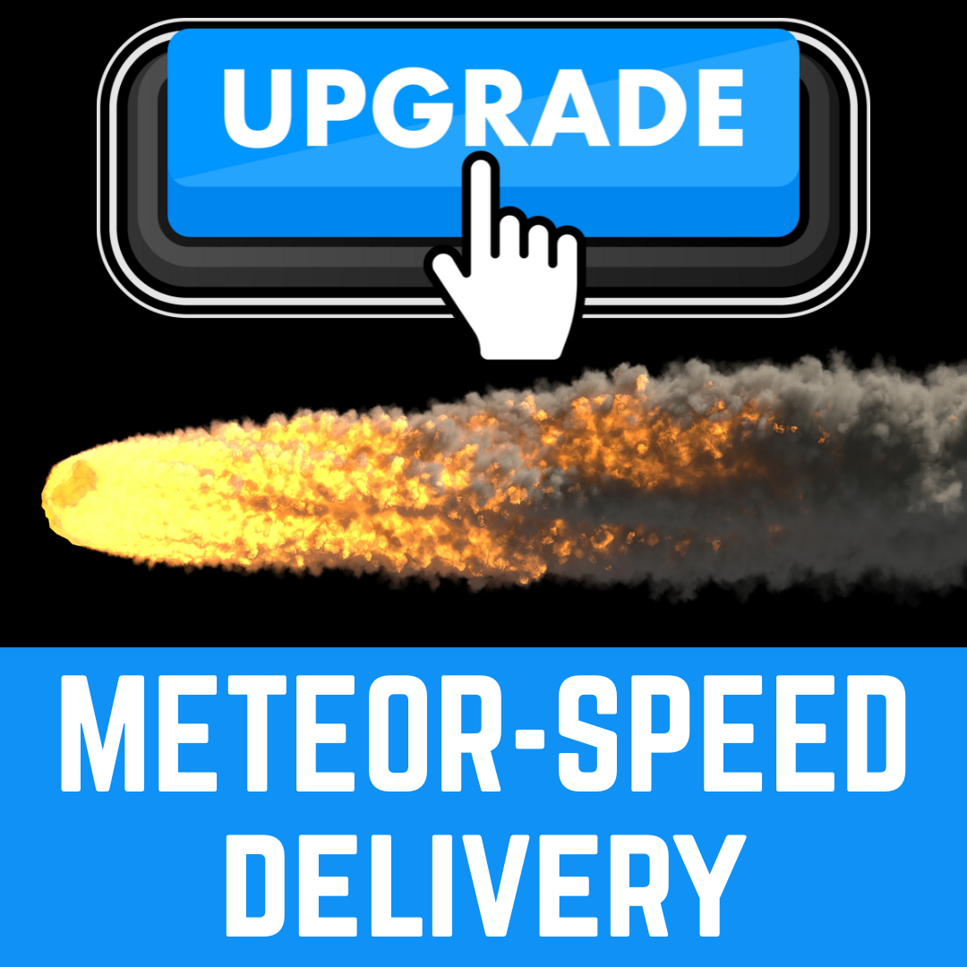 Meteor-Speed Delivery! Expedited Shipping Via USPS Priority Mail Express  (Not For International Use)
