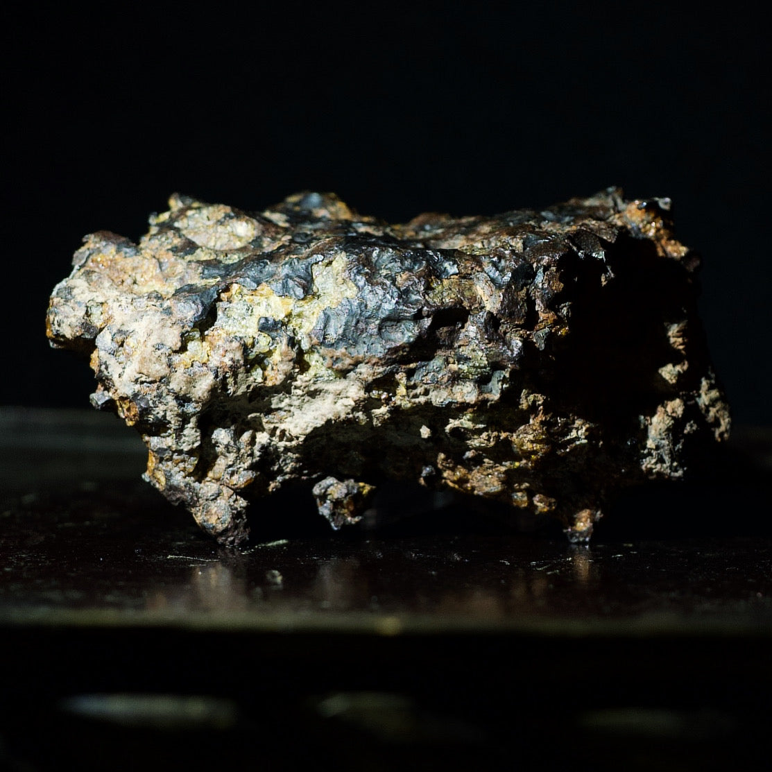 Jaw-Dropping, Museum-Grade, One-of-a-Kind Pallasite Meteorite with Remnant Fusion Crust - 381.2g
