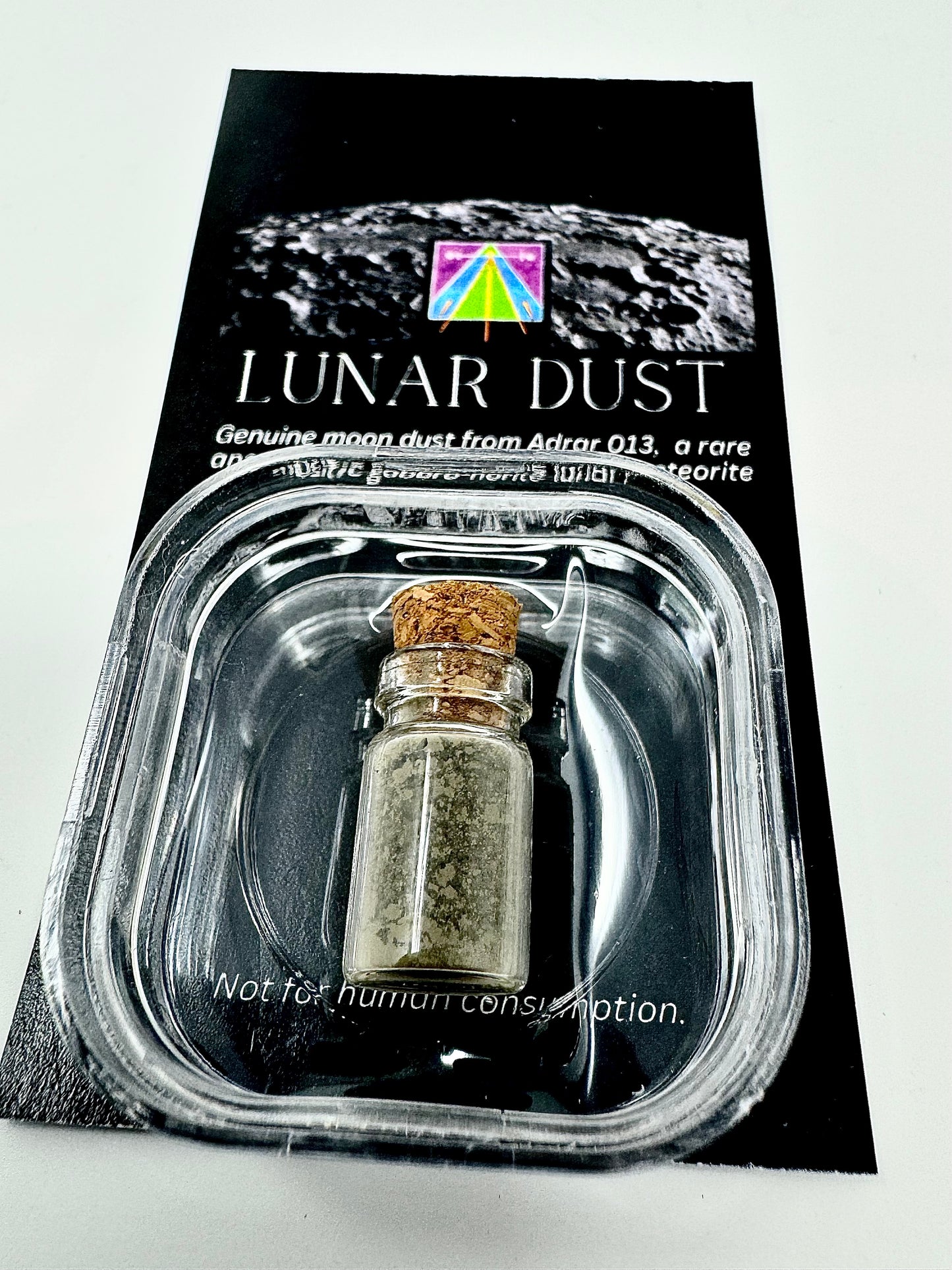 Genuine Moon Dust From Adrar 013, A Rare Lunar Meteorite! A Unique Gift Idea!