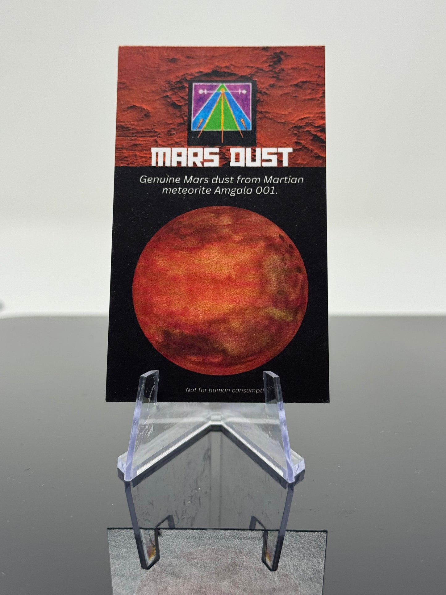 Certified Genuine Martian Mars Meteorite Dust Necklace - Stainless Steel - Comes in Jewelry Box