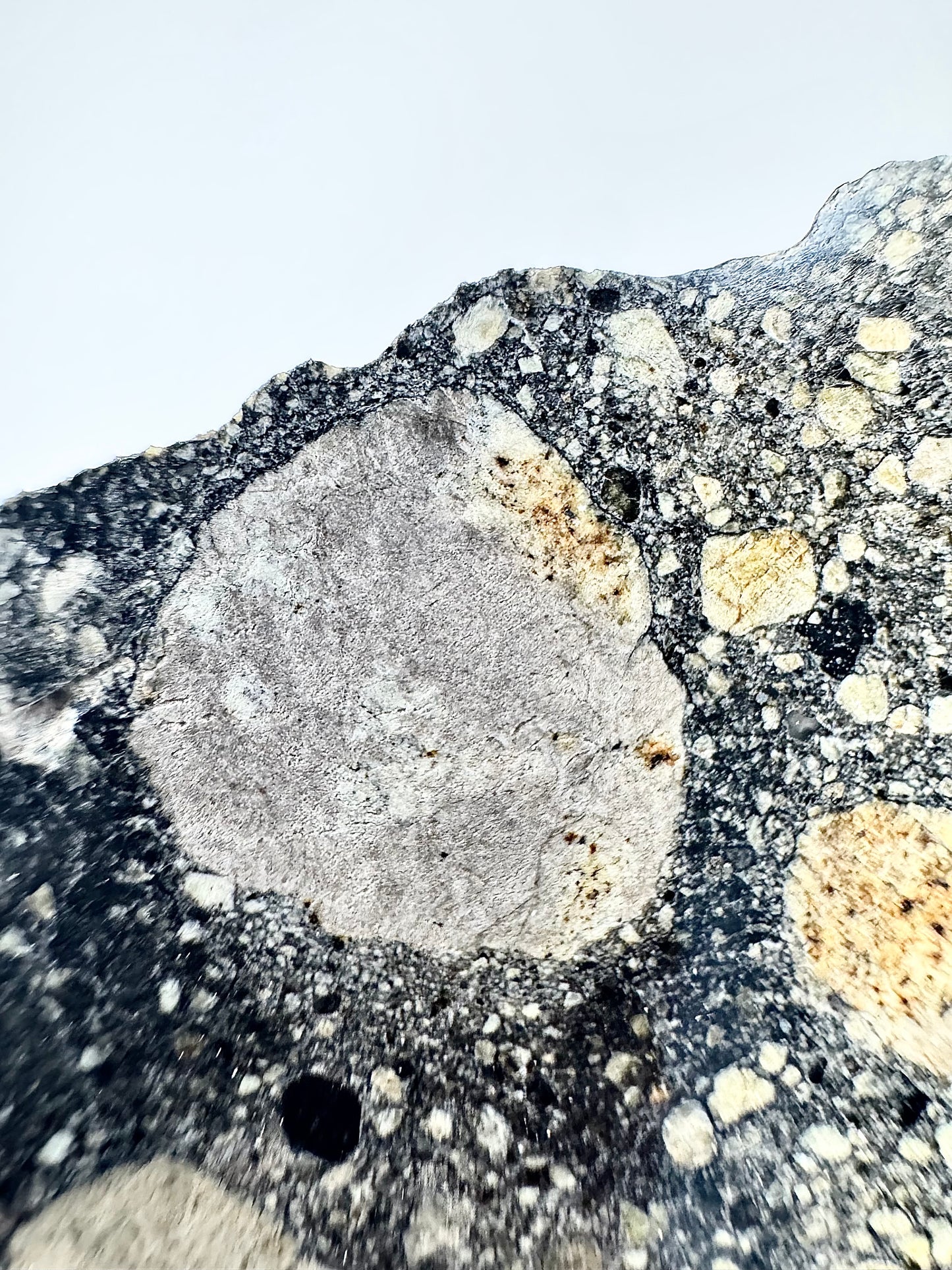 22.9g Stunning Diogenite Meteorite Under Classification - Beautiful Matrix! Parent Body: Asteroid Vesta