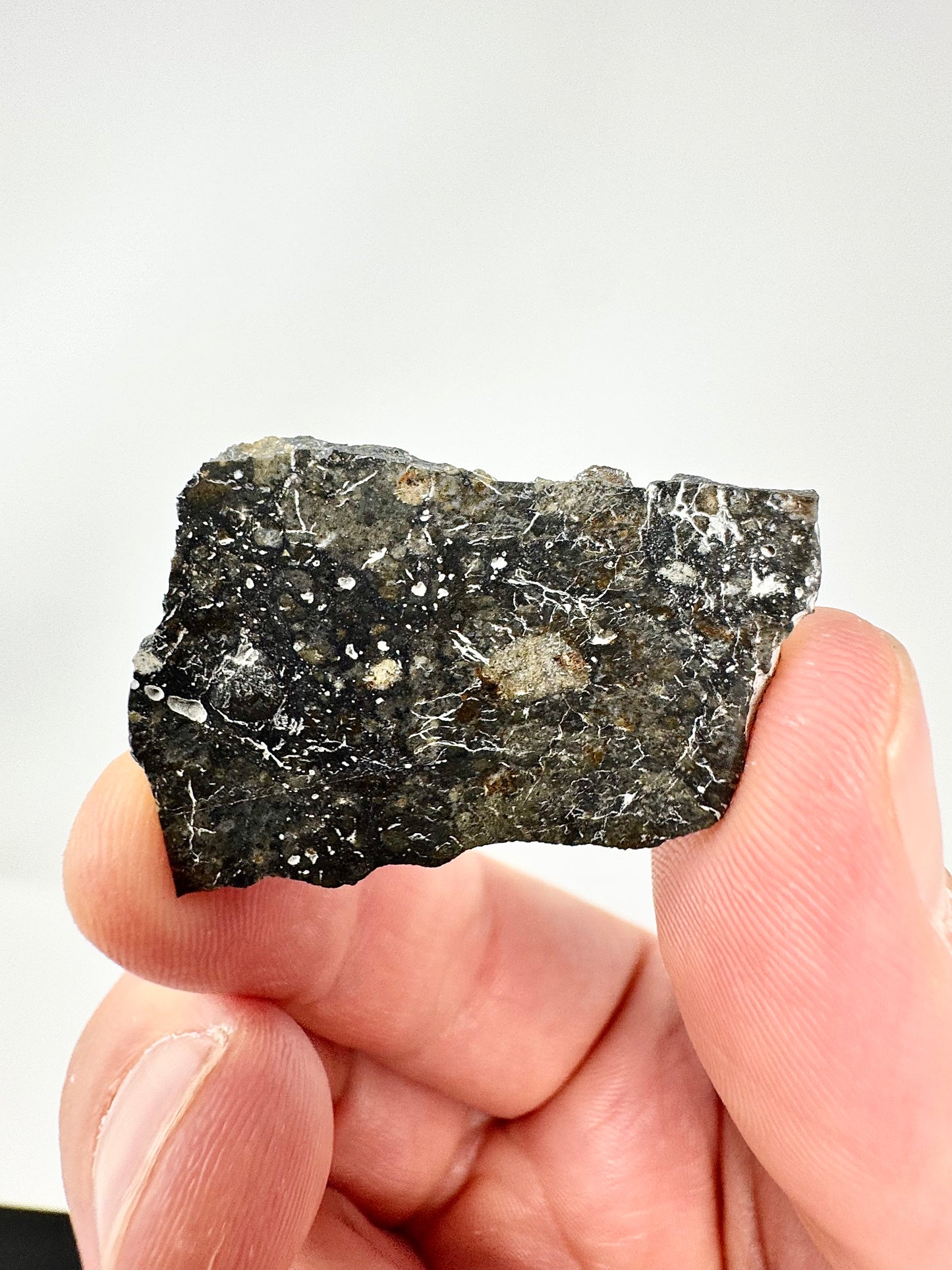 4.0g NWA 17680 “The Blue Lunar” Breathtaking Lunar Melt Breccia With Blue Tint! A Genuine Stone From Our Moon!