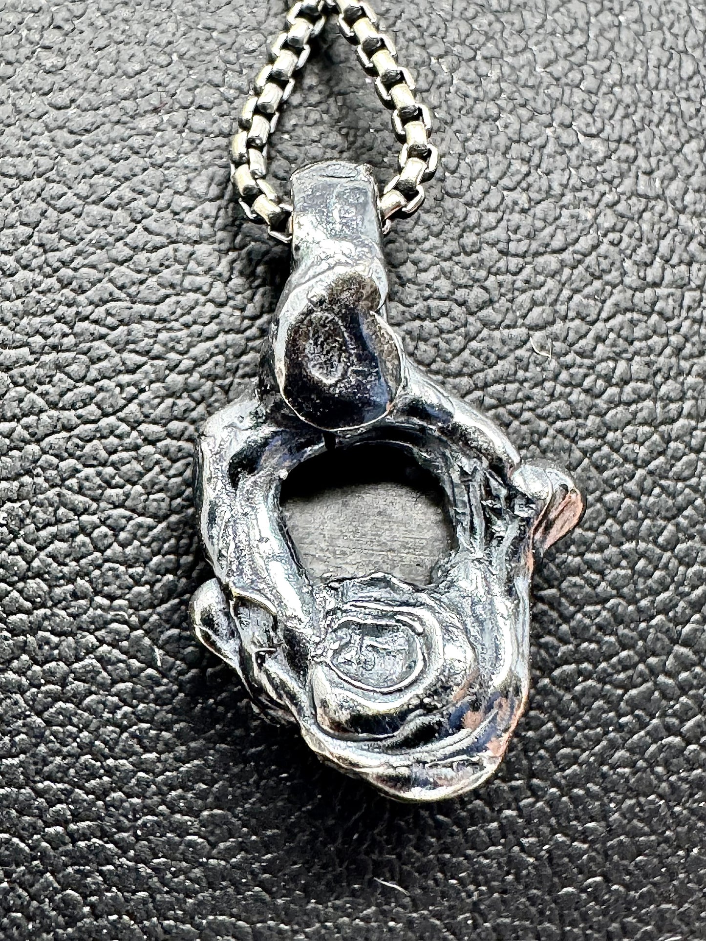 Surface of the Moon Collection: Genuine NWA 17679 Lunar Meteorite in .925 Silver Necklace - Handmade/One of a Kind w/ Lunar Moon Dust Infused Silver - Comes with COA
