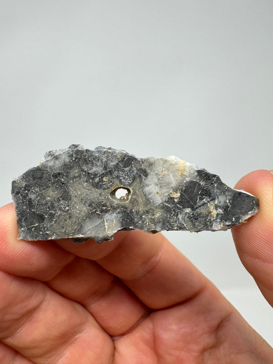 Nagjir 005 Lunar Melt Breccia - 4.6g  w/ Natural Hole - A Beautiful, Rare Lunar Meteorite From The Moon!