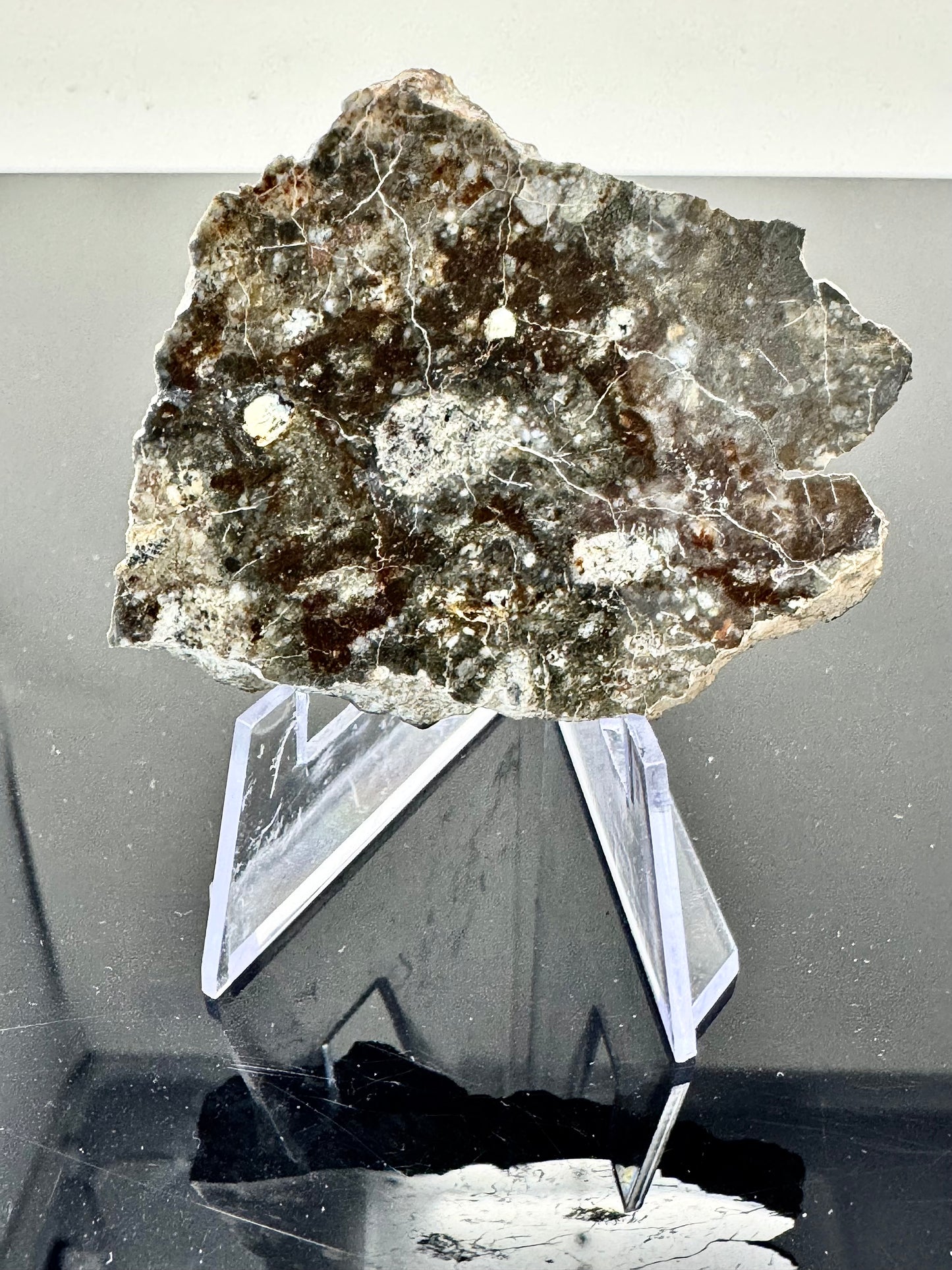 37.3g NWA 17270 Lunar Melt Breccia Meteorite END CUT - From Our Moon!