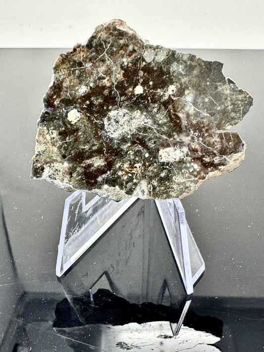 37.3g NWA 17270 Lunar Melt Breccia Meteorite END CUT - From Our Moon!