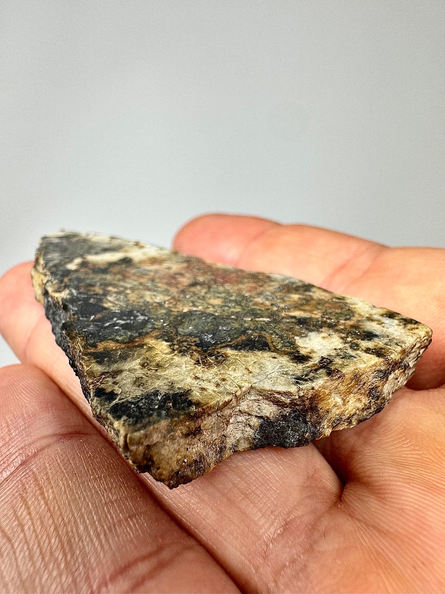 26.6g Djoua 001 Enstatite Achondrite Meteorite - Thick Cut! Evidence of Planet Mercury - Marble Appearance