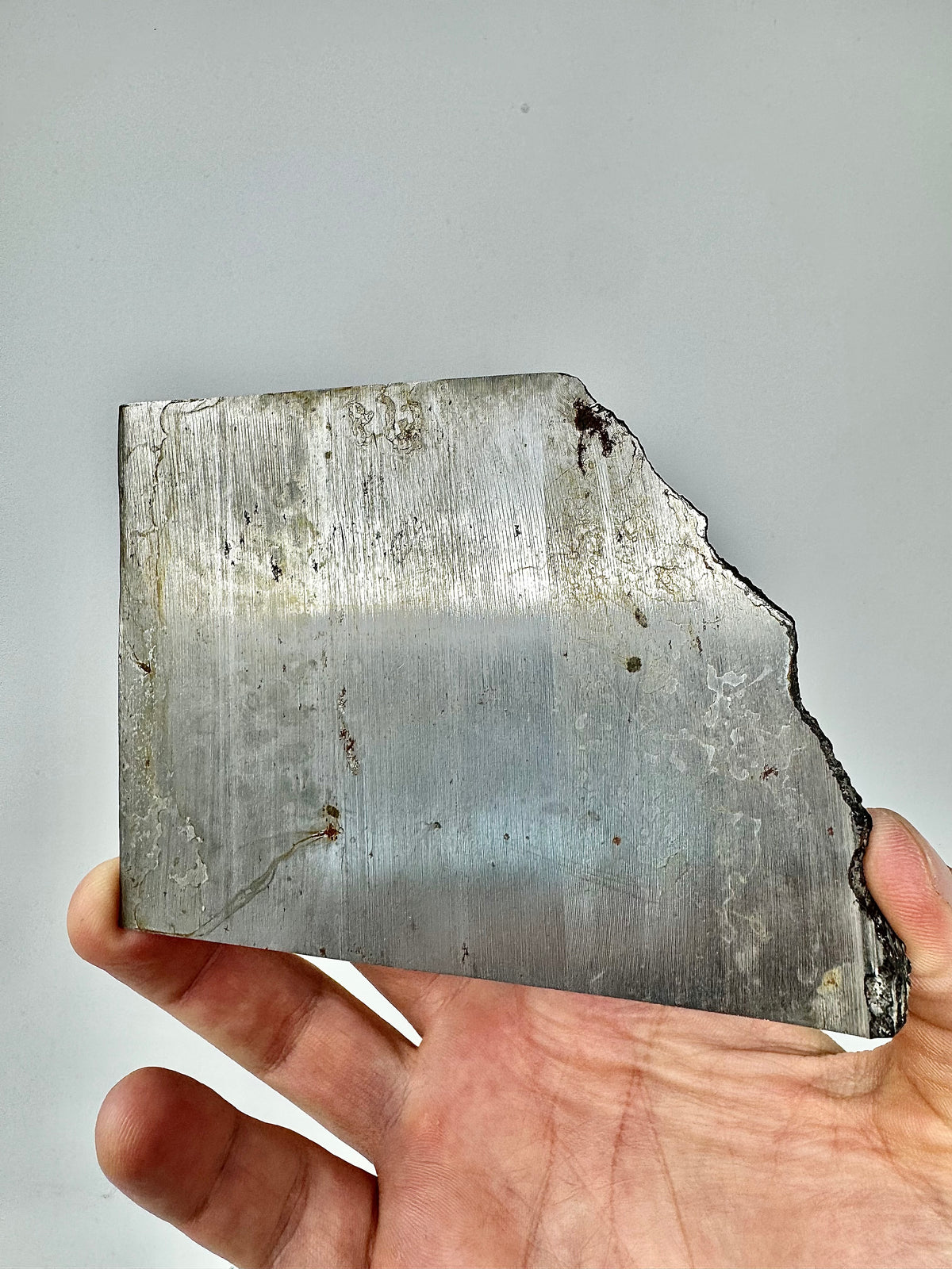 18.9g Gibeon Meteorite Wedged Slice + 22.4g Thin Iron Meteorite (No Etch) - From The Core Of An Asteroid!