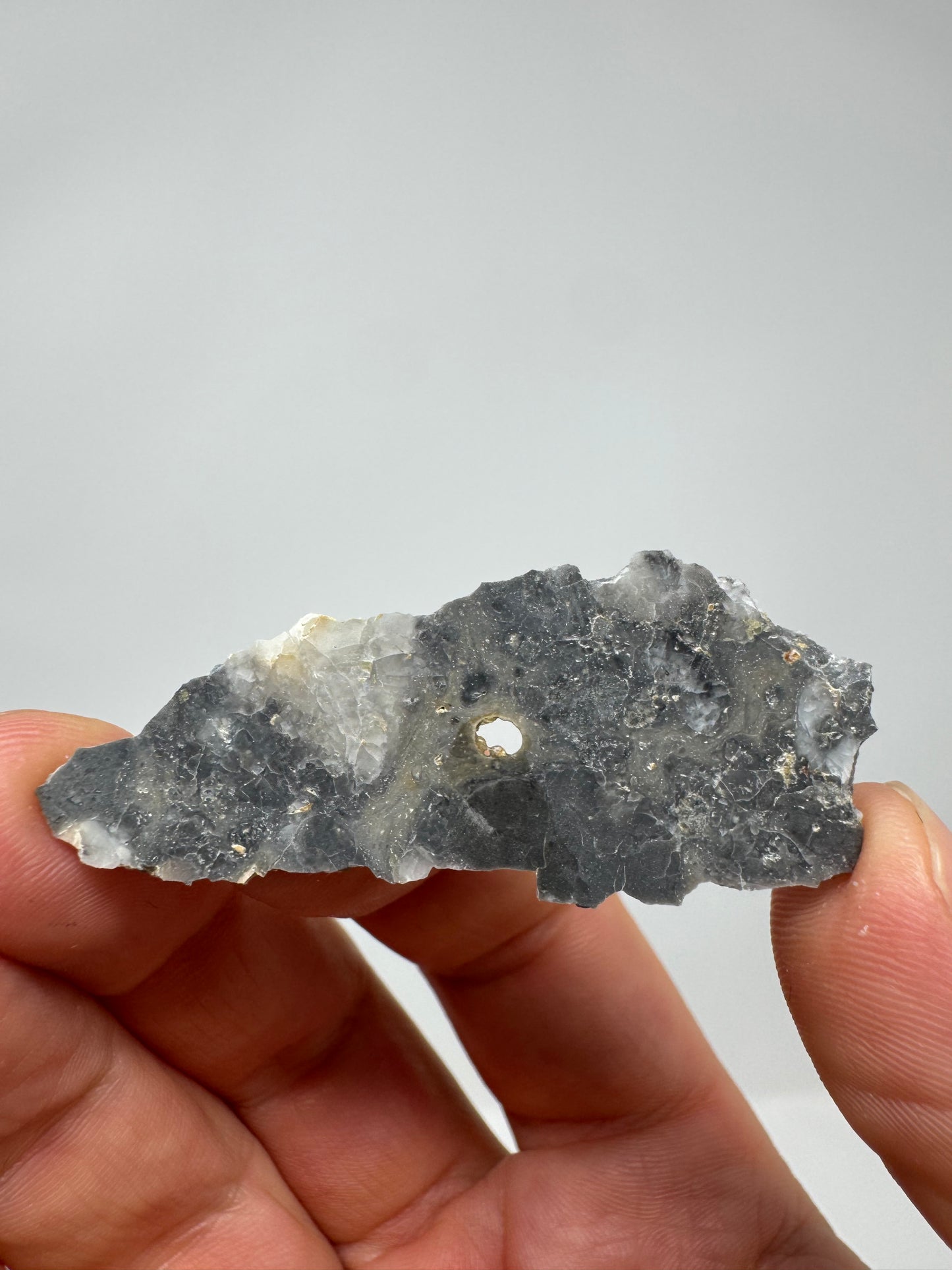 Nagjir 005 Lunar Melt Breccia - 4.6g  w/ Natural Hole - A Beautiful, Rare Lunar Meteorite From The Moon!