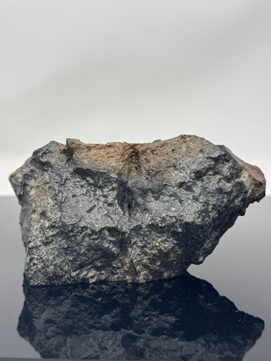 NEW! NWA 17273 Massive L5 Melt Breccia Meteorite End Cut w/ Jet Black Fusion Crust - From An Asteroid! 964.5g