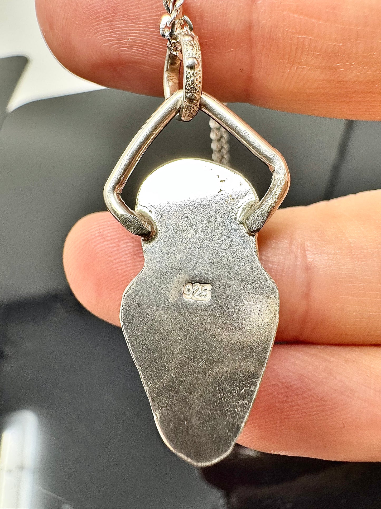 Surface of the Moon Collection: Diogenite Meteorite (Asteroid Vesta) w/ Faceted Amethyst- .925 Silver Necklace + Chain - Handmade/One of a Kind - Genuine Lunar Dust Mixed In Silver w/ COA