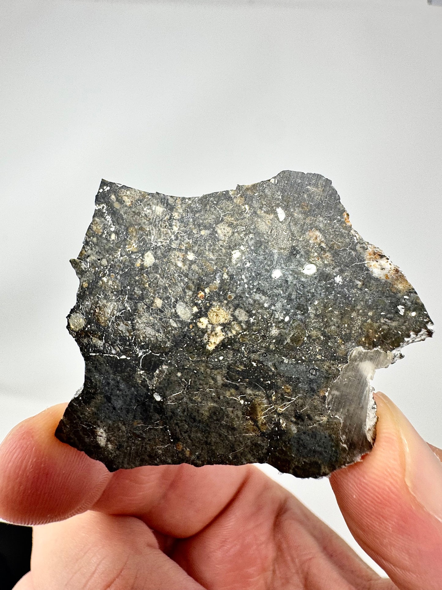 8.2g NWA 17680 “The Blue Lunar” Breathtaking Lunar Melt Breccia With Blue Tint! A Genuine Stone From Our Moon!