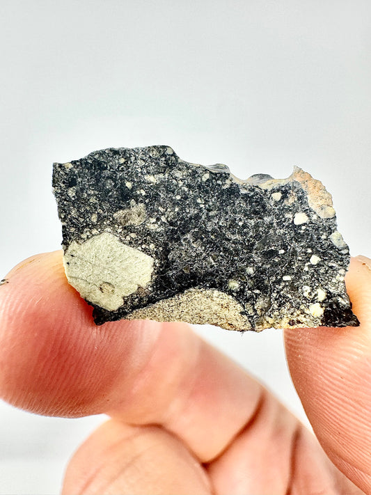 2.3g Stunning Diogenite Meteorite Under Classification - Beautiful Matrix! Parent Body: Asteroid Vesta