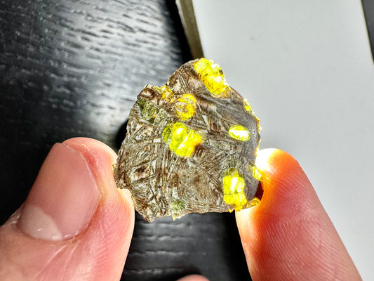 2.2g Stunning Erg Chech 002 Meteorite - Translucent Pyroxene Crystals - The Oldest Volcanic Rock in the Solar System!
