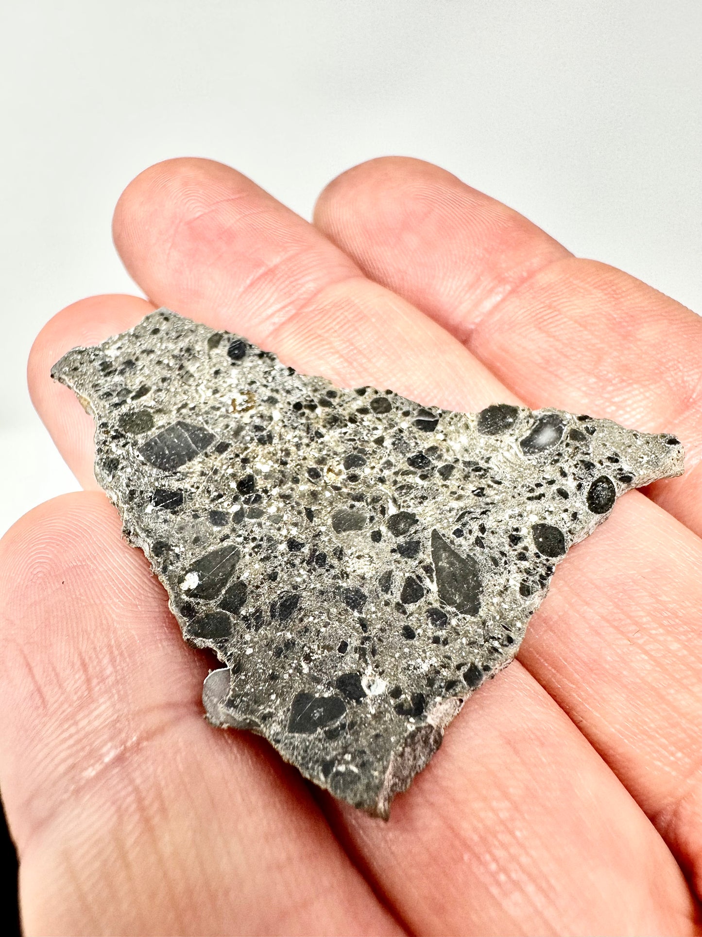 Rare NEA 089 Lunar Troctolitic Melt - 3.2g - Lunar Meteorite From Deep Within The Moon’s Crust