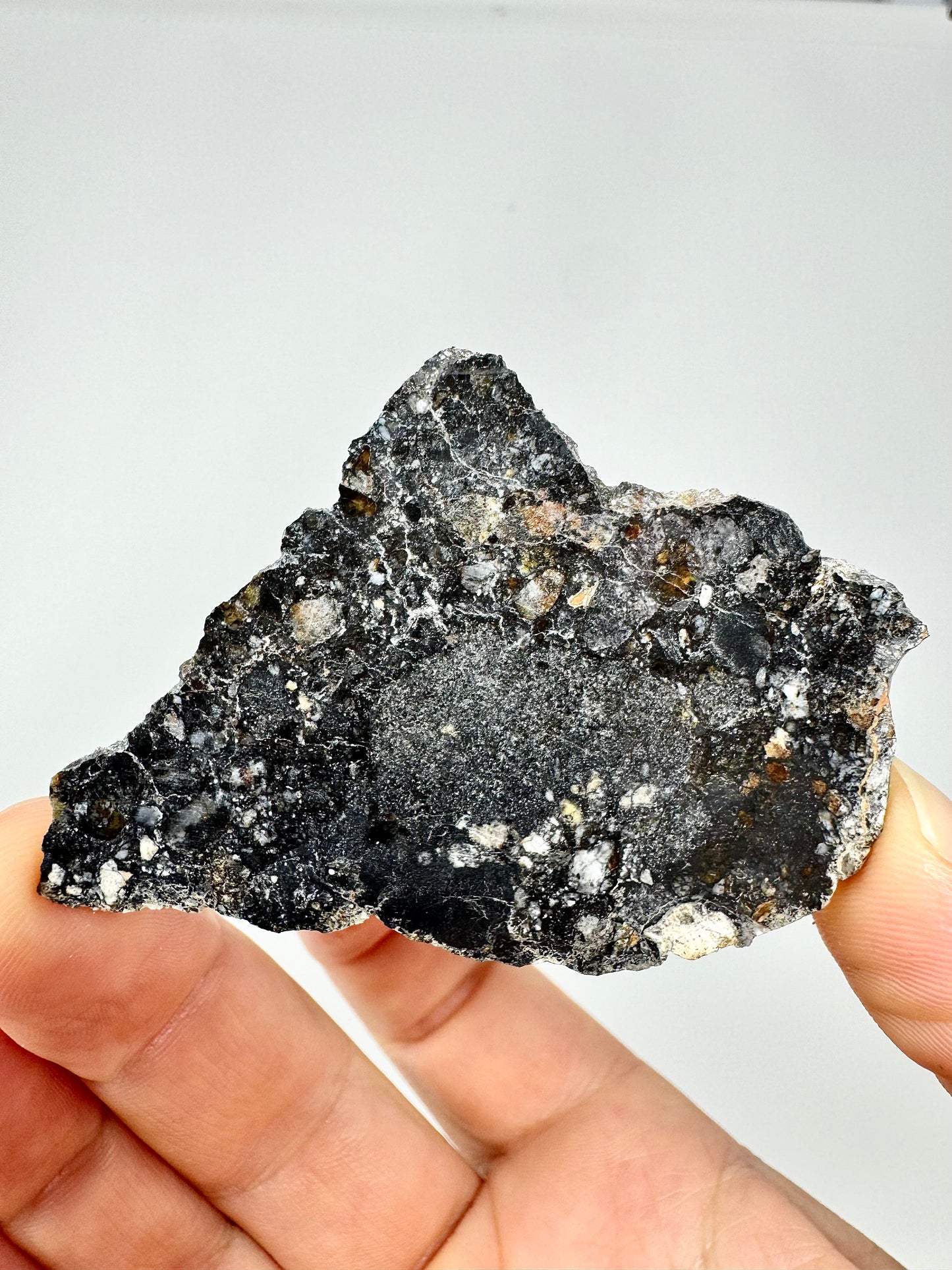 NEW! 14.3g Jaw-Dropping Personal Classification of NWA 18785 Aubrite - Fragmental Monomict Breccia, Enstatite Achondrite Meteorite - Evidence of Possible Linkage To Planet Mercury