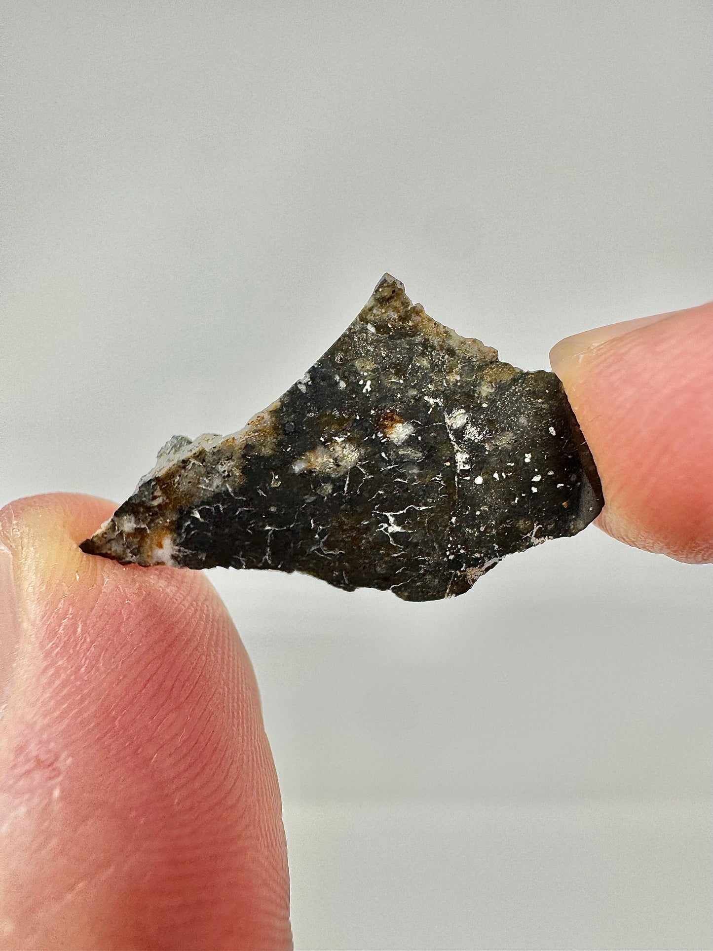 1.2g NWA 17680 “The Blue Lunar” Breathtaking Lunar Melt Breccia With Blue Tint! A Genuine Stone From Our Moon!