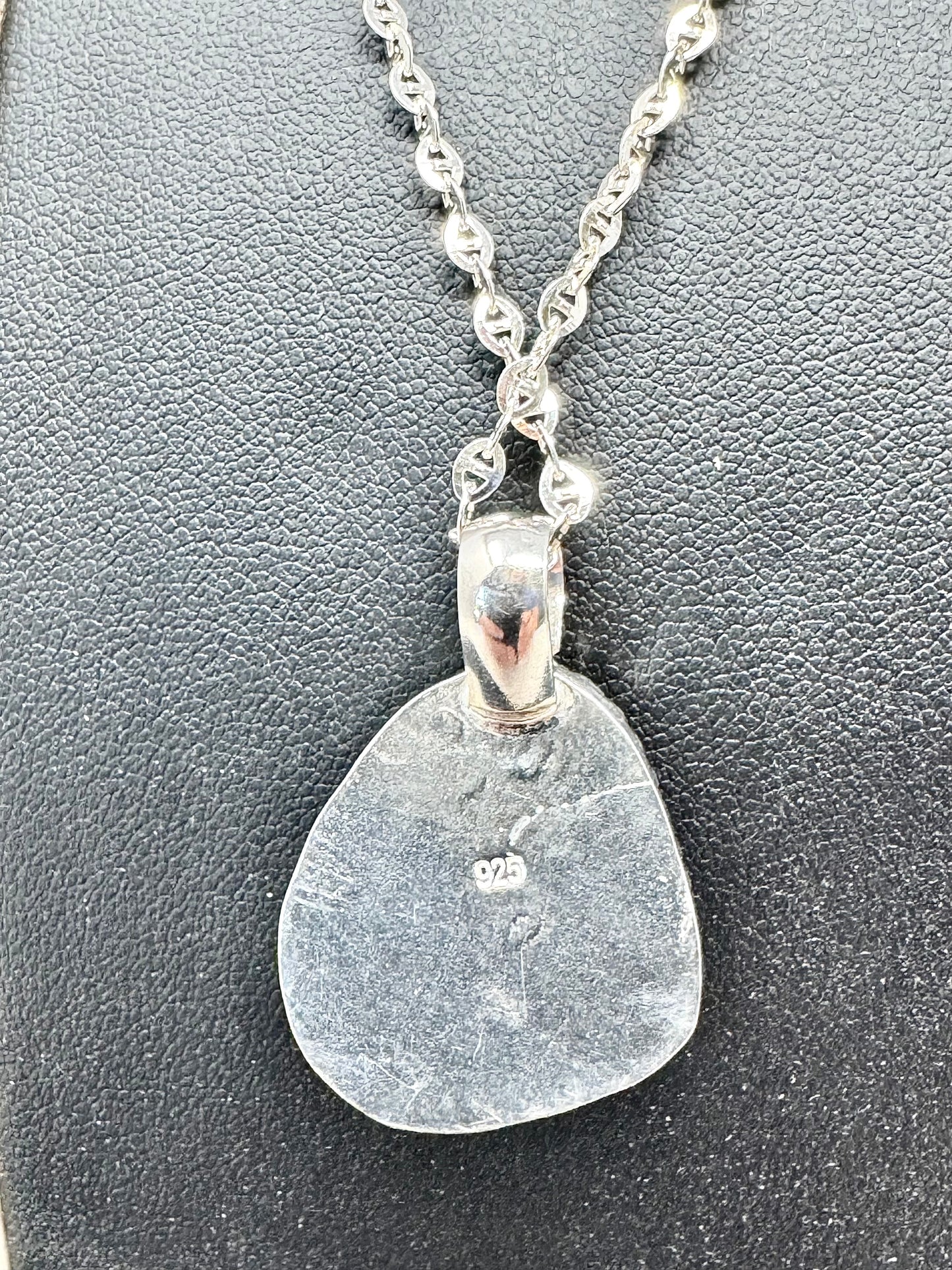 Surface of the Moon Collection:  NWA 7831 Diogenite Meteorite (Asteroid Vesta) - Silver Necklace + Chain - Handmade - One of a Kind - Genuine Lunar Dust Mixed In Silver w/ COA