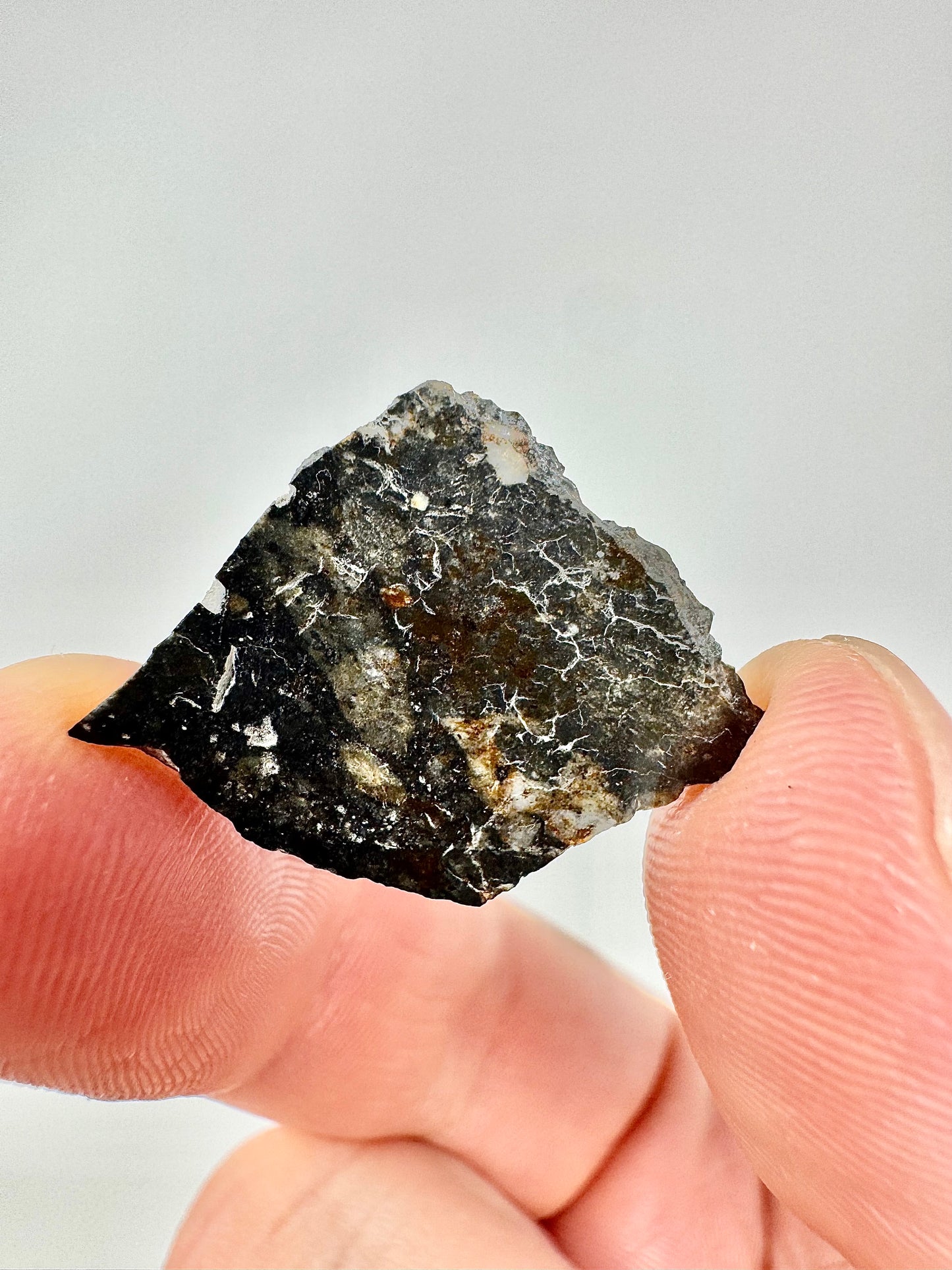 1.5g NWA 17680 “The Blue Lunar” Breathtaking Lunar Melt Breccia With Blue Tint! A Genuine Stone From Our Moon!