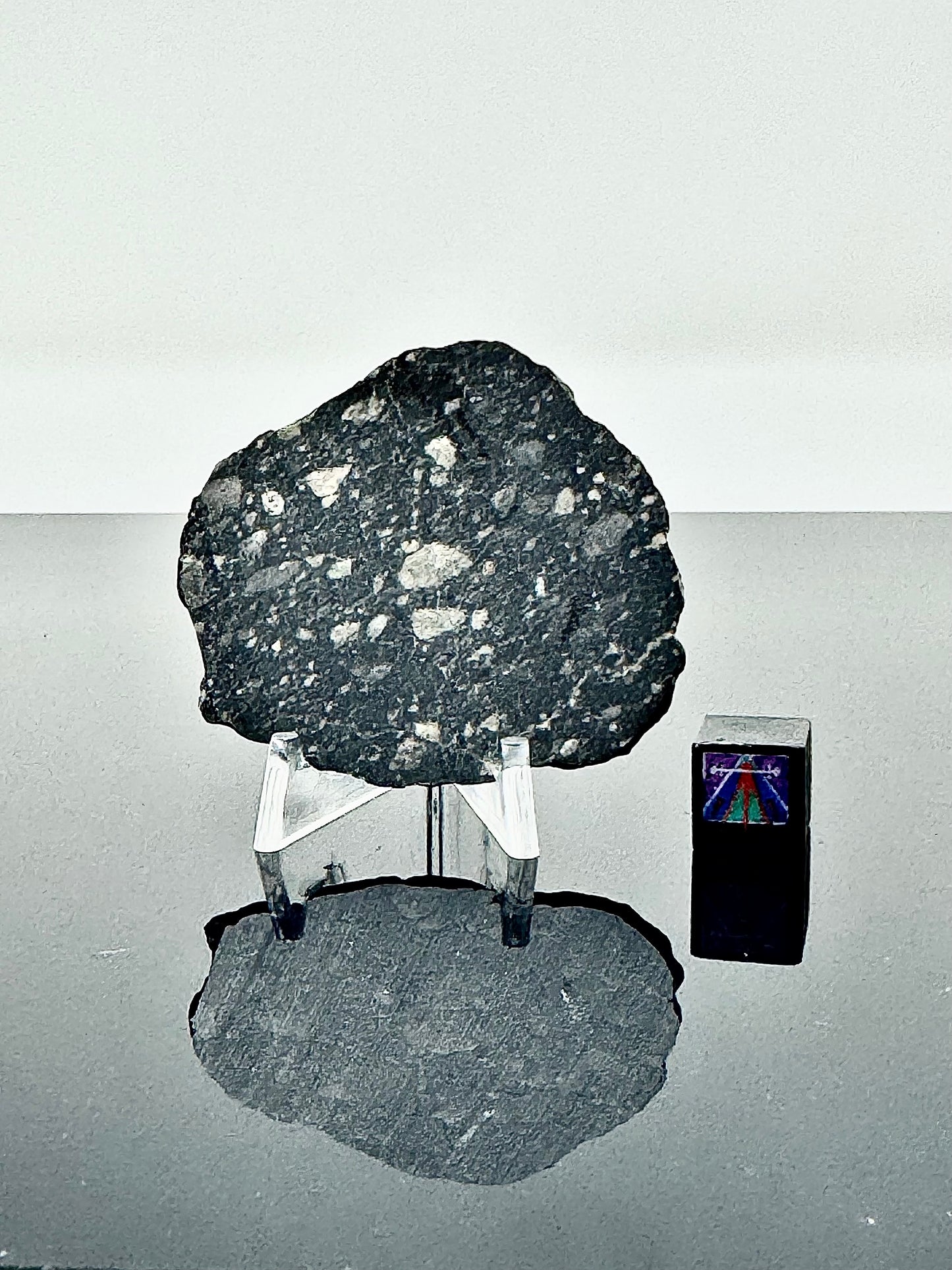 NEW! 8.3g Newly Discovered Lunar Breccia - FULL SLICE - A Genuine Piece Of Our Moon!