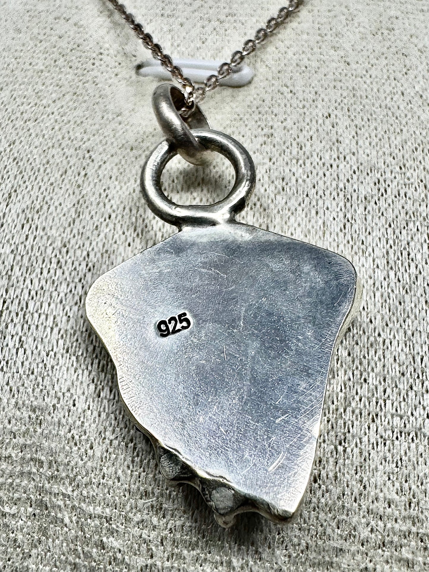 Surface of the Moon Collection: TASSÉDET 004 Meteorite (Asteroid) - Silver .925 Necklace + Chain - Handmade - One of a Kind - Genuine Lunar Moon Dust Mixed In Silver w/ COA