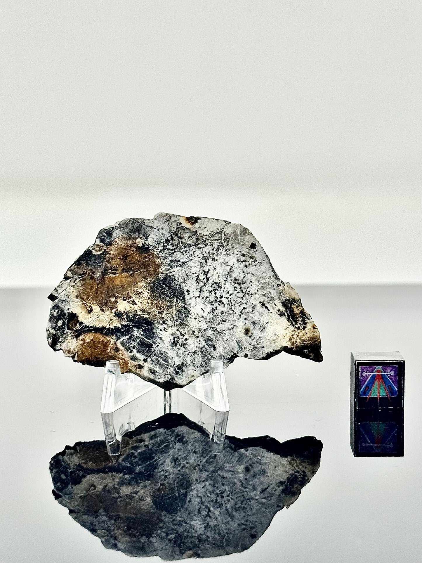 20.7g Djoua 001 Enstatite Achondrite Meteorite - Thick Cut! Evidence of Planet Mercury - Marble Appearance