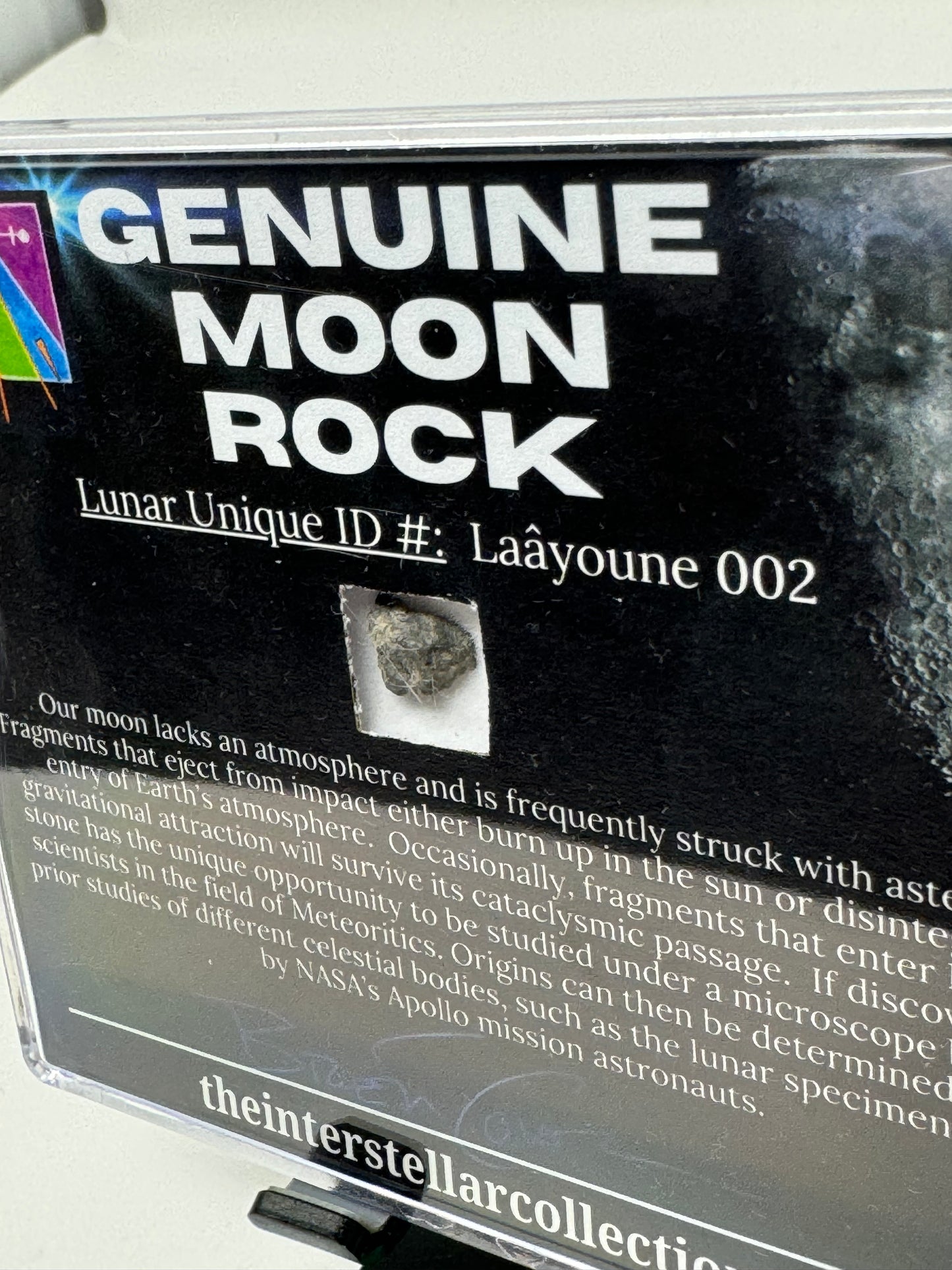 Certified Genuine Lunar Meteorite Fragment - The Most Perfect, Unique Gift! *Stand Not Included*