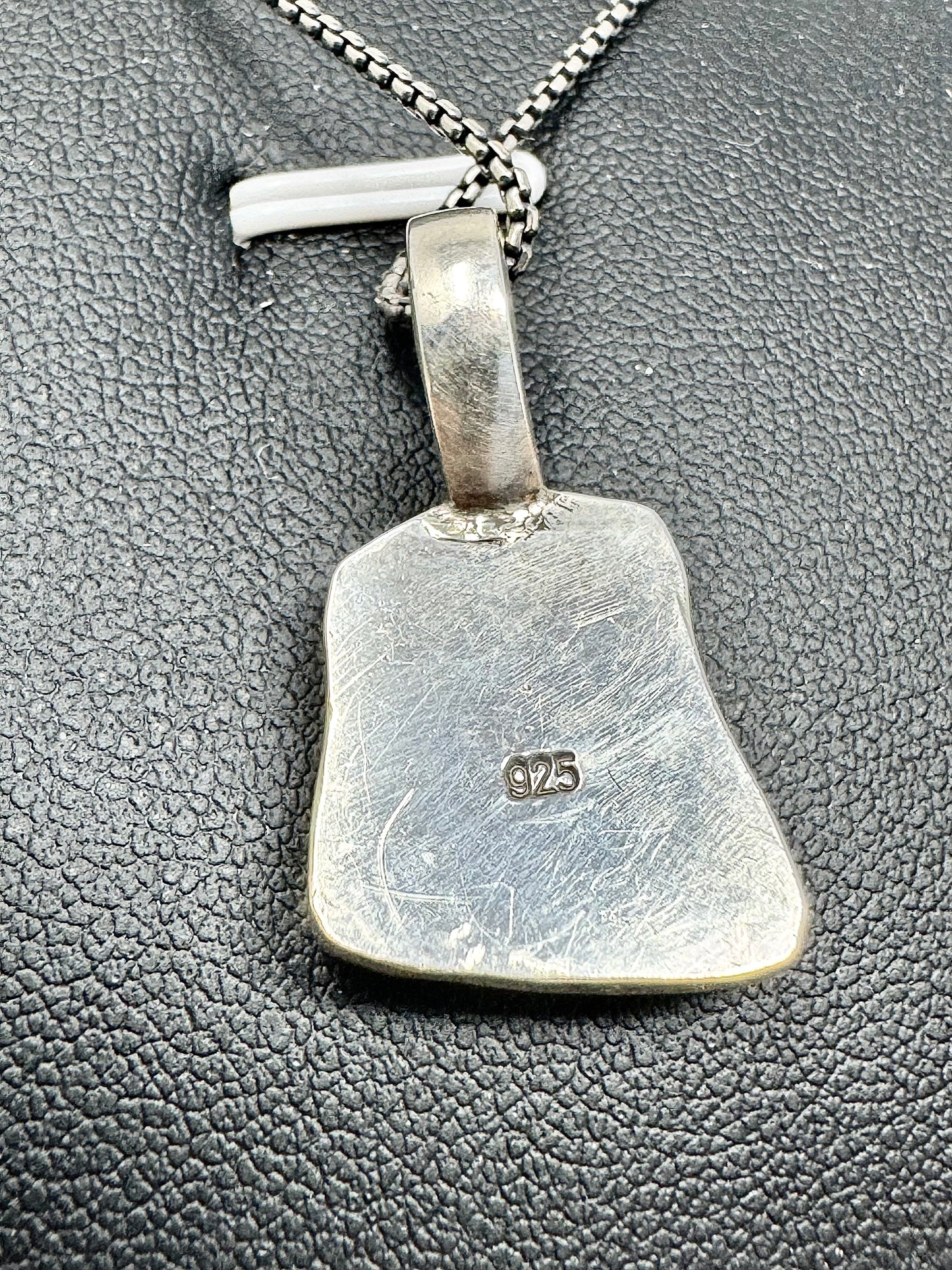 Surface of the Moon Collection: TASSÉDET 004 Meteorite (Asteroid) - Silver .925 Necklace + Chain - Handmade - One of a Kind - Genuine Lunar Moon Dust Mixed In Silver w/ COA