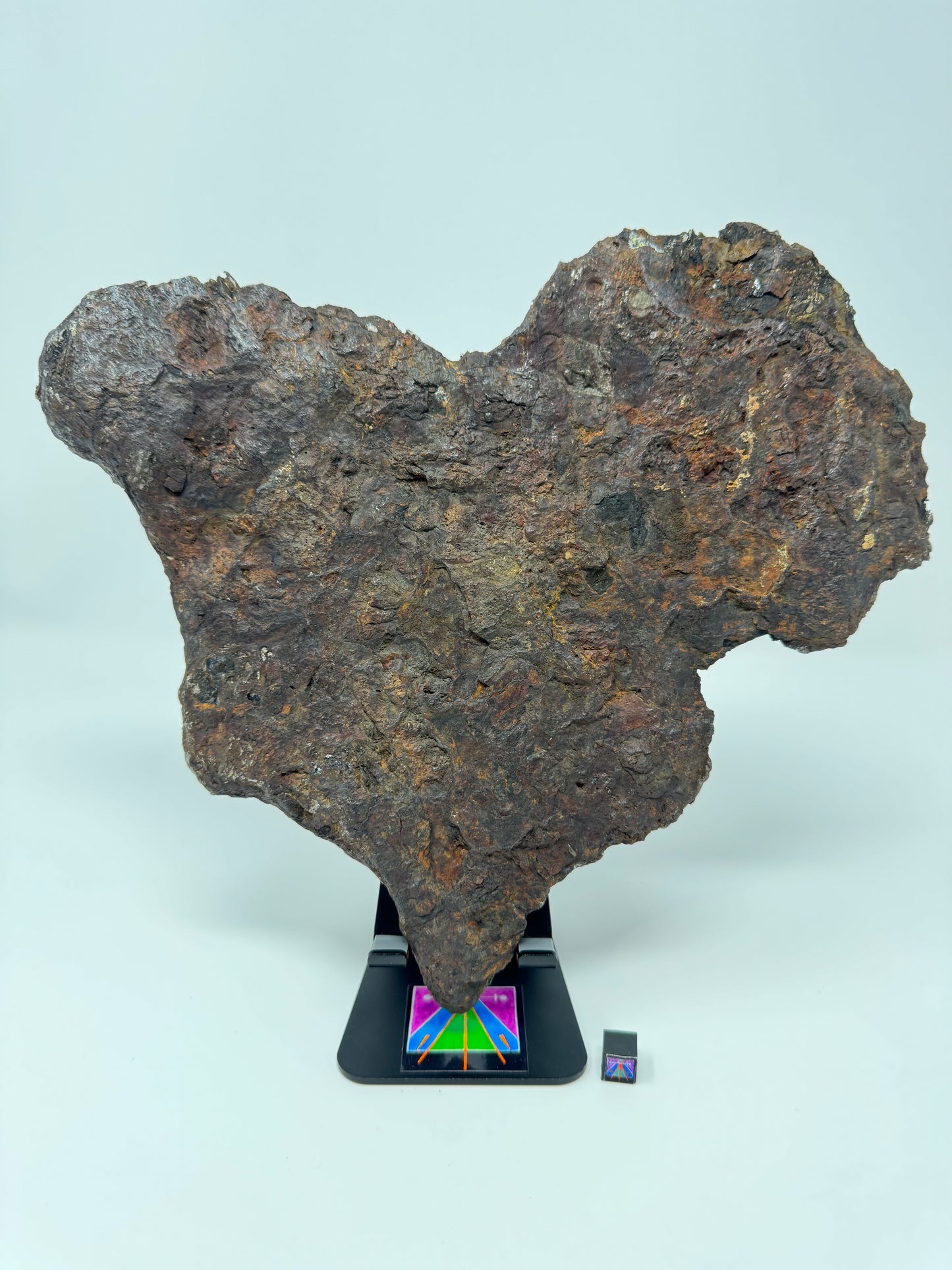 Seymchan Pallasite Meteorite - 1,474.18g - HUGE, Full Slice End Cut!