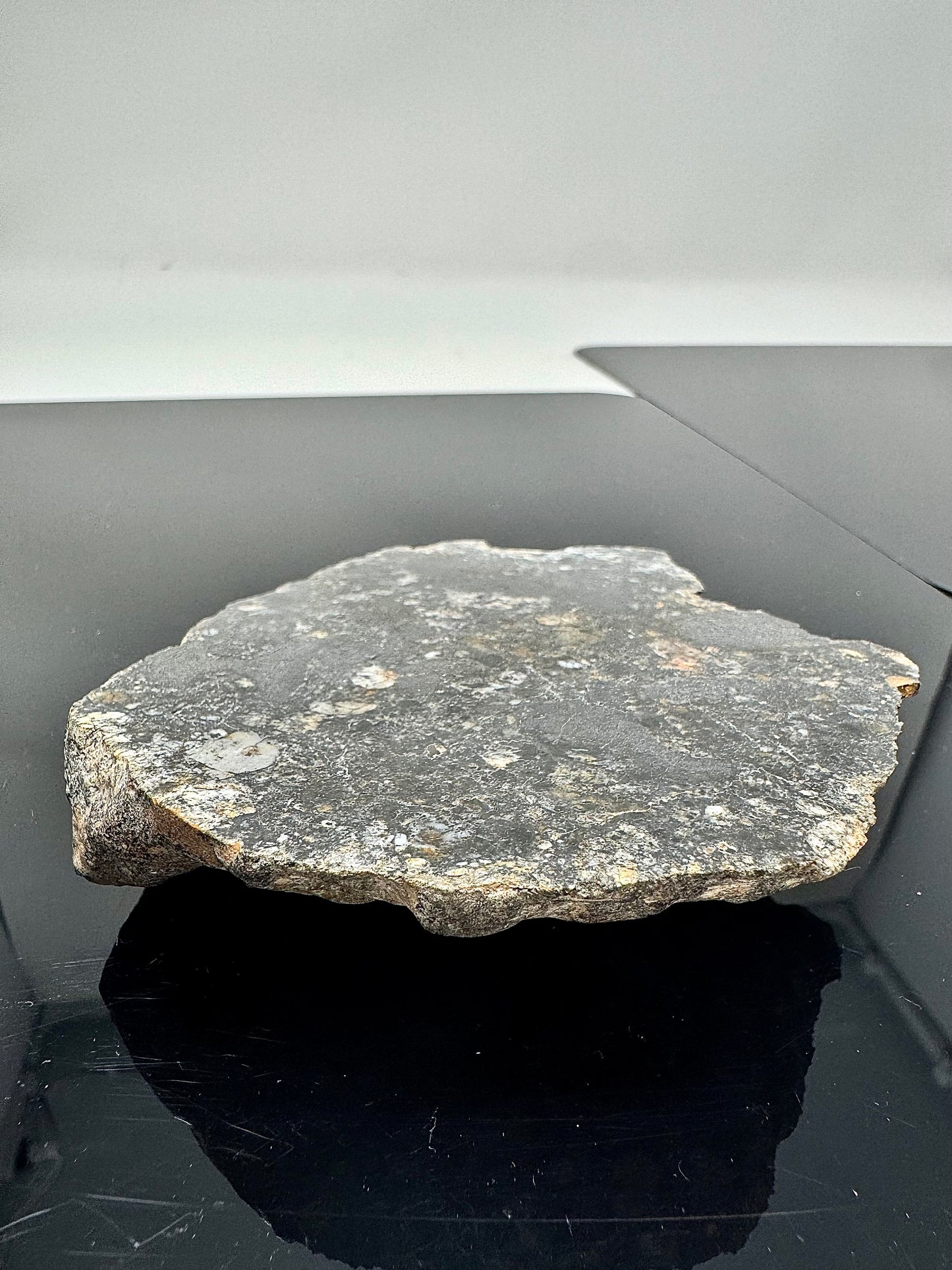 NEW!  223.9g END CUT (Second Largest Mass) Jaw-Dropping Personal Classification of NWA 18785 Aubrite - Fragmental Monomict Breccia, Enstatite Achondrite Meteorite - Evidence of Possible Linkage To Planet Mercury