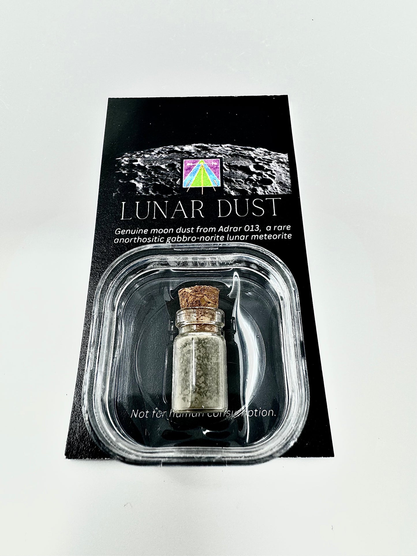 Genuine Moon Dust From Adrar 013, A Rare Lunar Meteorite! A Unique Gift Idea!