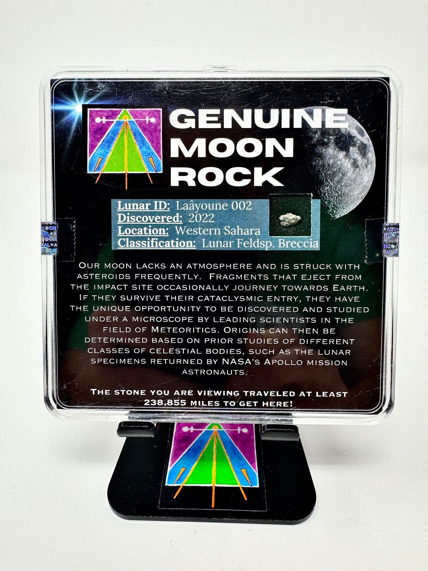 Certified Genuine Lunar Meteorite Fragment - The Most Perfect, Unique Gift! *Stand Not Included*