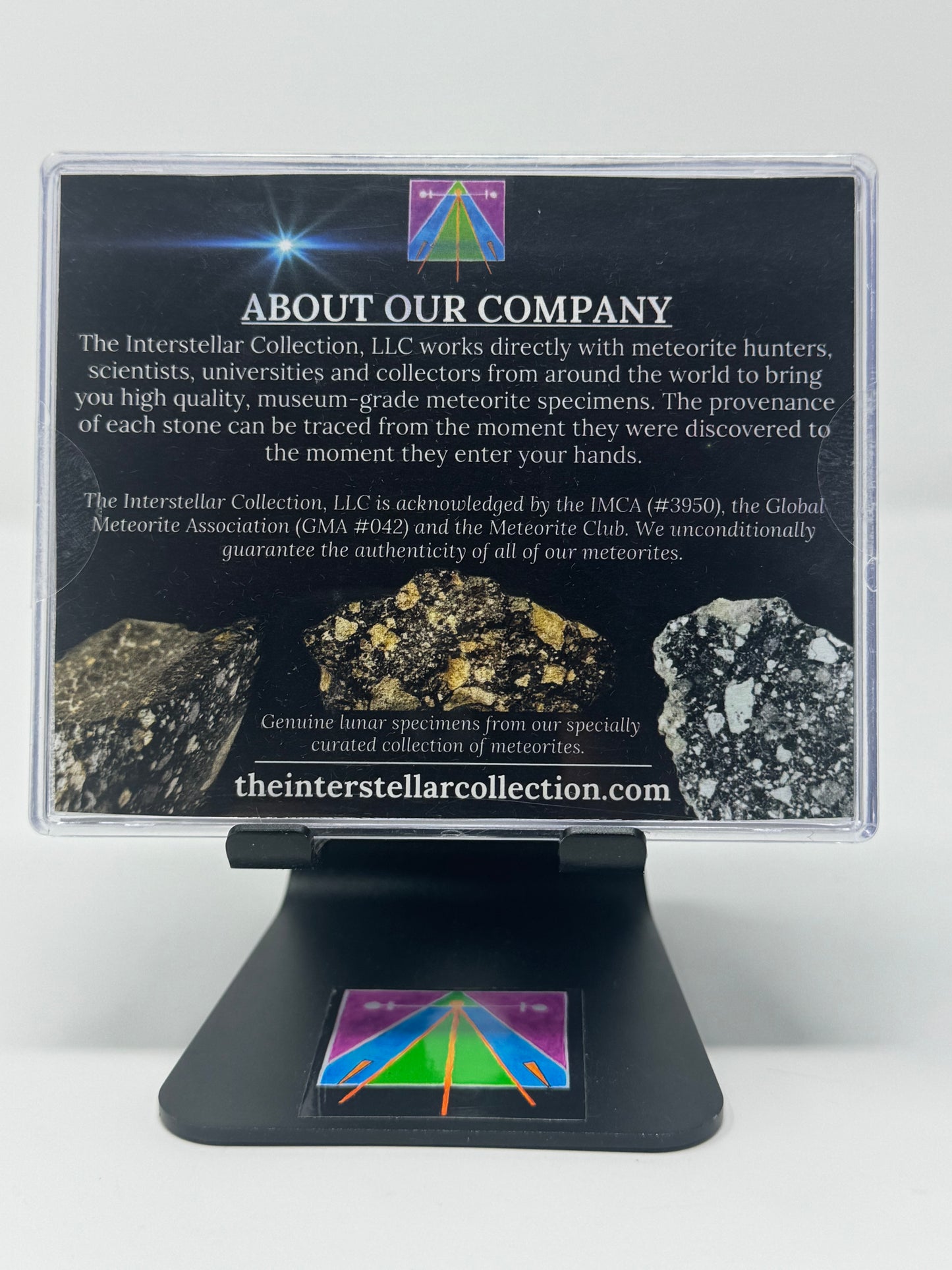 Certified Genuine Lunar Meteorite Fragment - The Most Perfect, Unique Gift! *Stand Not Included*