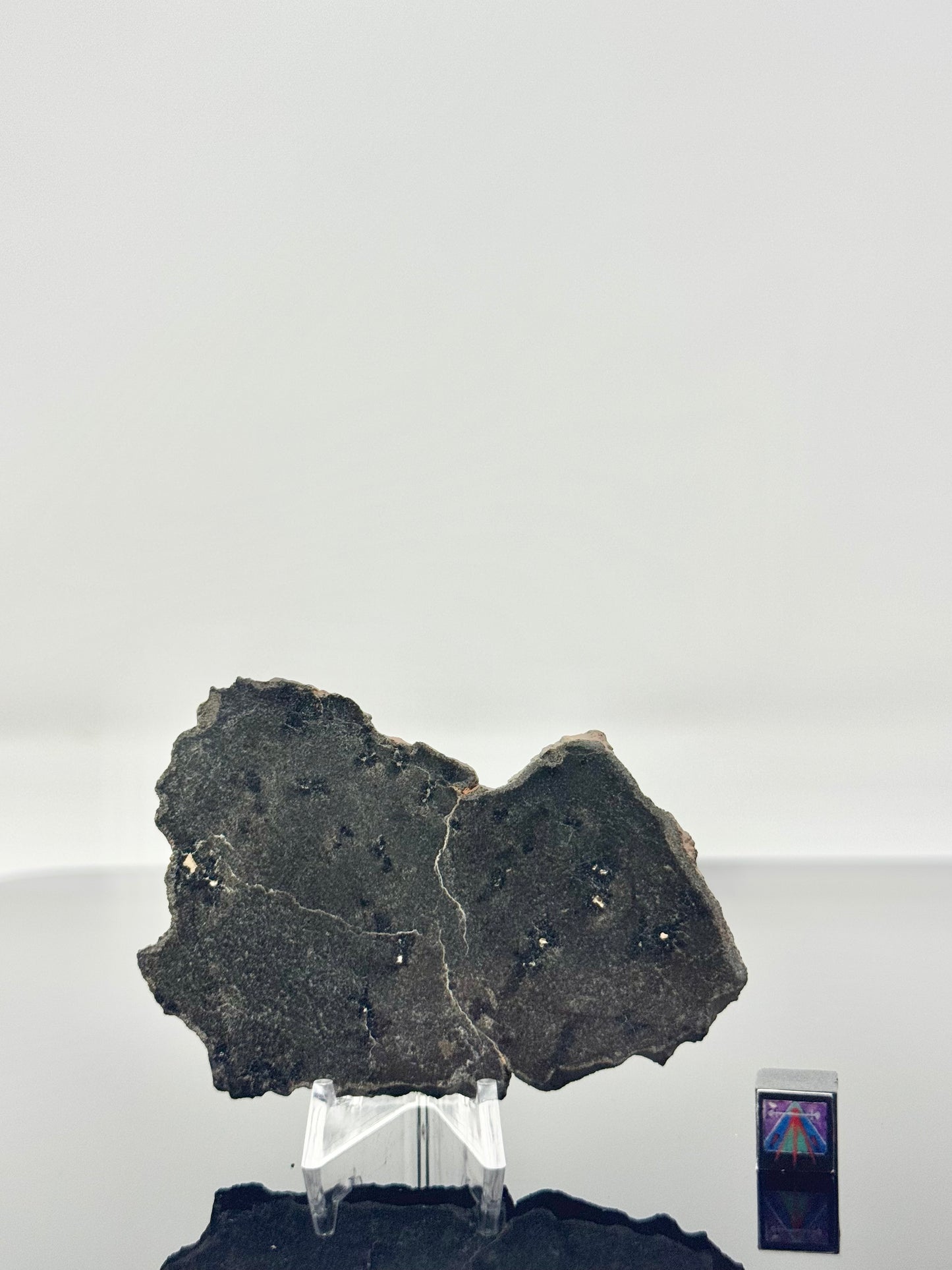 29.7g Genuine Martian Meteorite with Aqueous Alteration - FULL SLICE - Pending Classification - Scientifically Studied Rock From Planet Mars