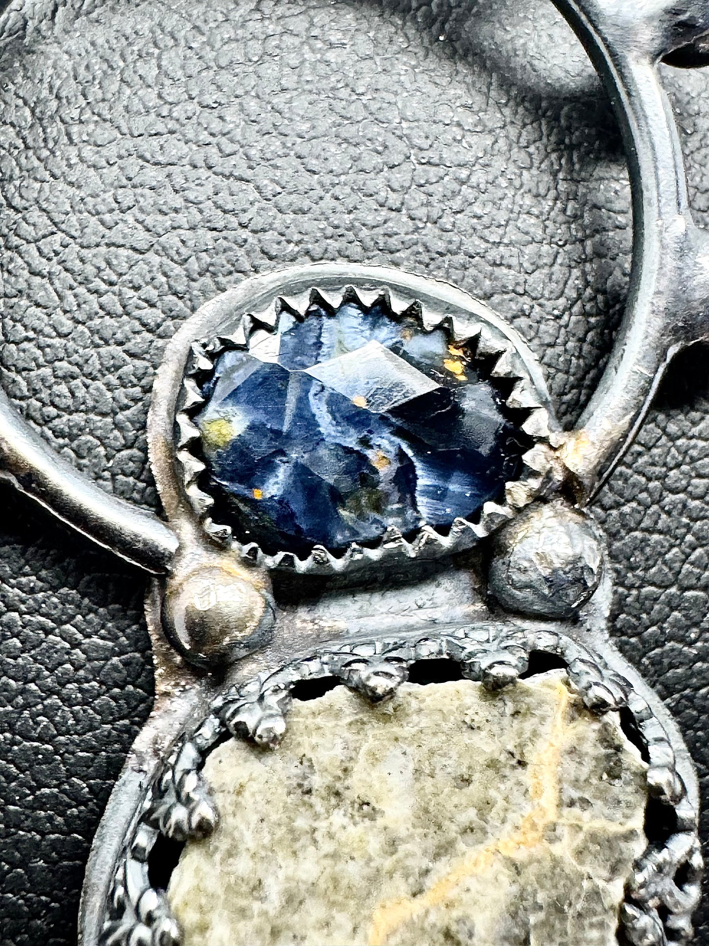 Surface of the Moon Collection: Genuine Najir 005 Lunar Meteorite and Pietersite in .925 Silver Necklace - Handmade/One of a Kind w/ Lunar Moon Dust Infused Silver - Comes with COA